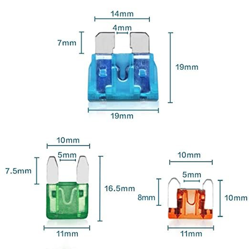 282Pcs-Car Fuses Assortment Kit,Blade-Type Automotive Fuses,Automotive Fuses-Standard & Mini & Low Profile Mini(2A/5A/7.5A/10A/15A/20A/25A/30A),Replacement Fuses for Car/Rv/Truck/Motorcycle image number 3