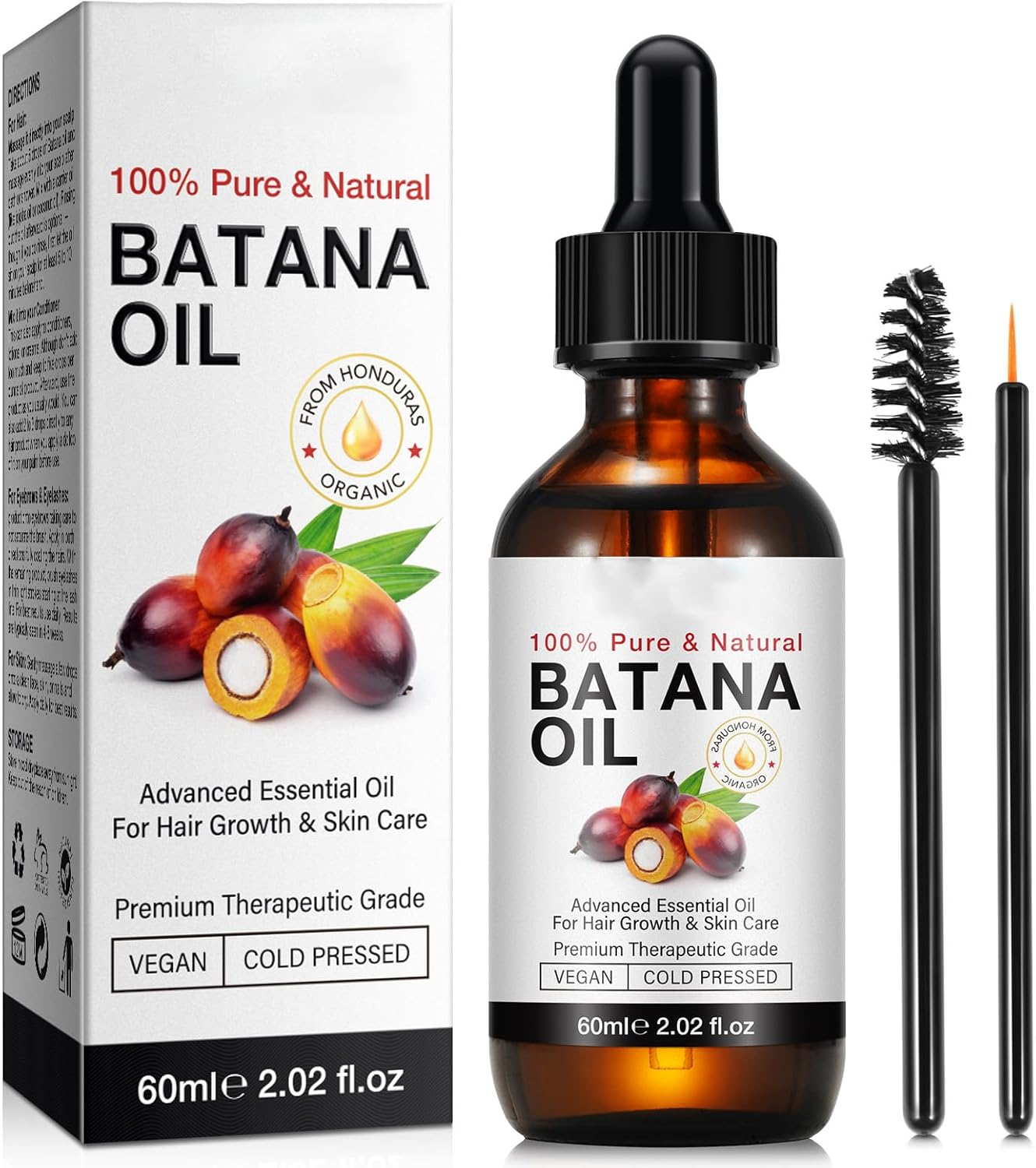Batana Oil for Hair Growth, Pure Organic Natural and Cold Pressed Hair Oil for Hydrating & Repairing Dry, Damaged Hair Skin Care, Face, Body image number 6