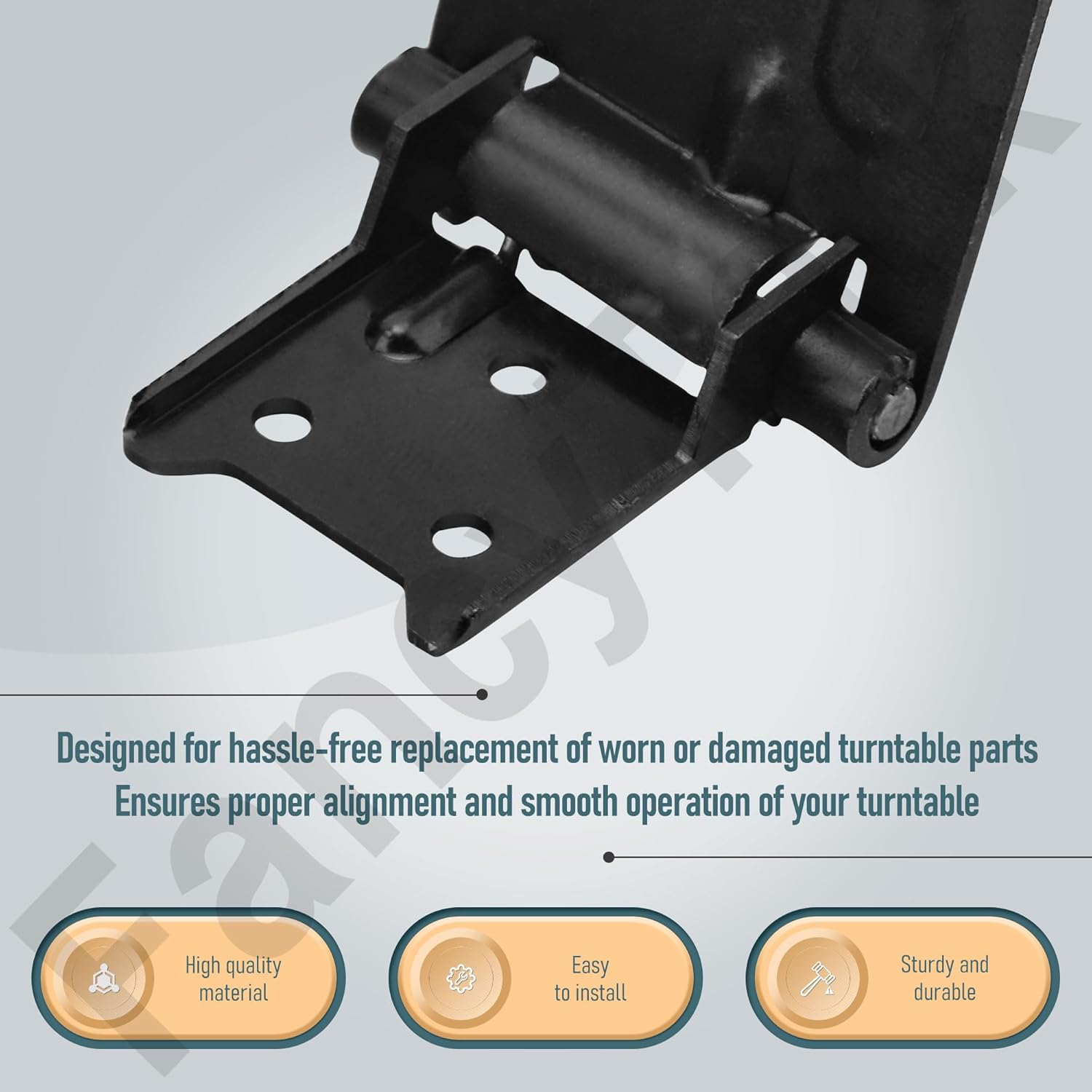 2 Pack Dust Cover Hinge Turntable Parts Compatible with Akai AP-B110, AP-B111, Blaupunkt P-60, CEC 8001, 8001A, Continental Edison TD 9156, Cybernet CP-100 Turntables image number 6