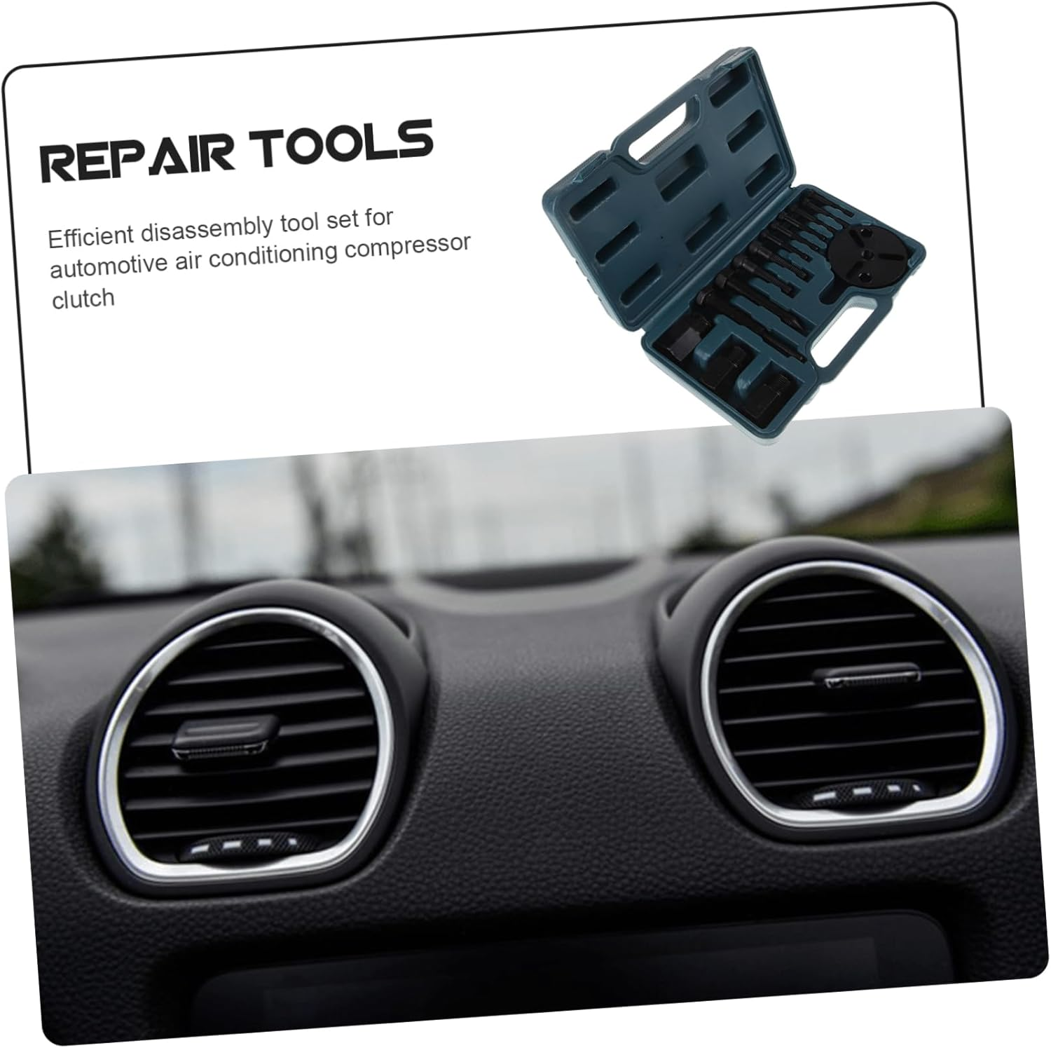 COSMEVIVI Compressor Clutch Removal Tool Set for Automotive Air Conditioning Maintenance Air Conditioning Clutch Puller Kit for Mechanics and Hvac Repair image number 3