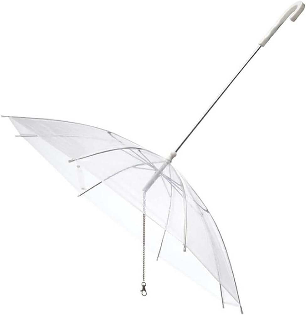 AIMALL Transparent Pet Umbrella for Dogs, Portable Anti-Rain Dog Walker, Stainless Steel Retractable Canopy, Ideal for Rainy Days, Durable and Lightweight Design image number 5