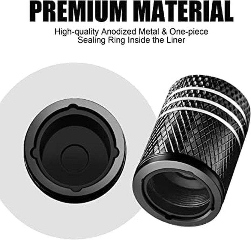 5 PCS Tire Valve Stem Caps for Car Tire Cap Corrosion Resistant Leak-Proof Premium Alloy Universal Fit for Car Bike Truck Motorcycle (Black) image number 1