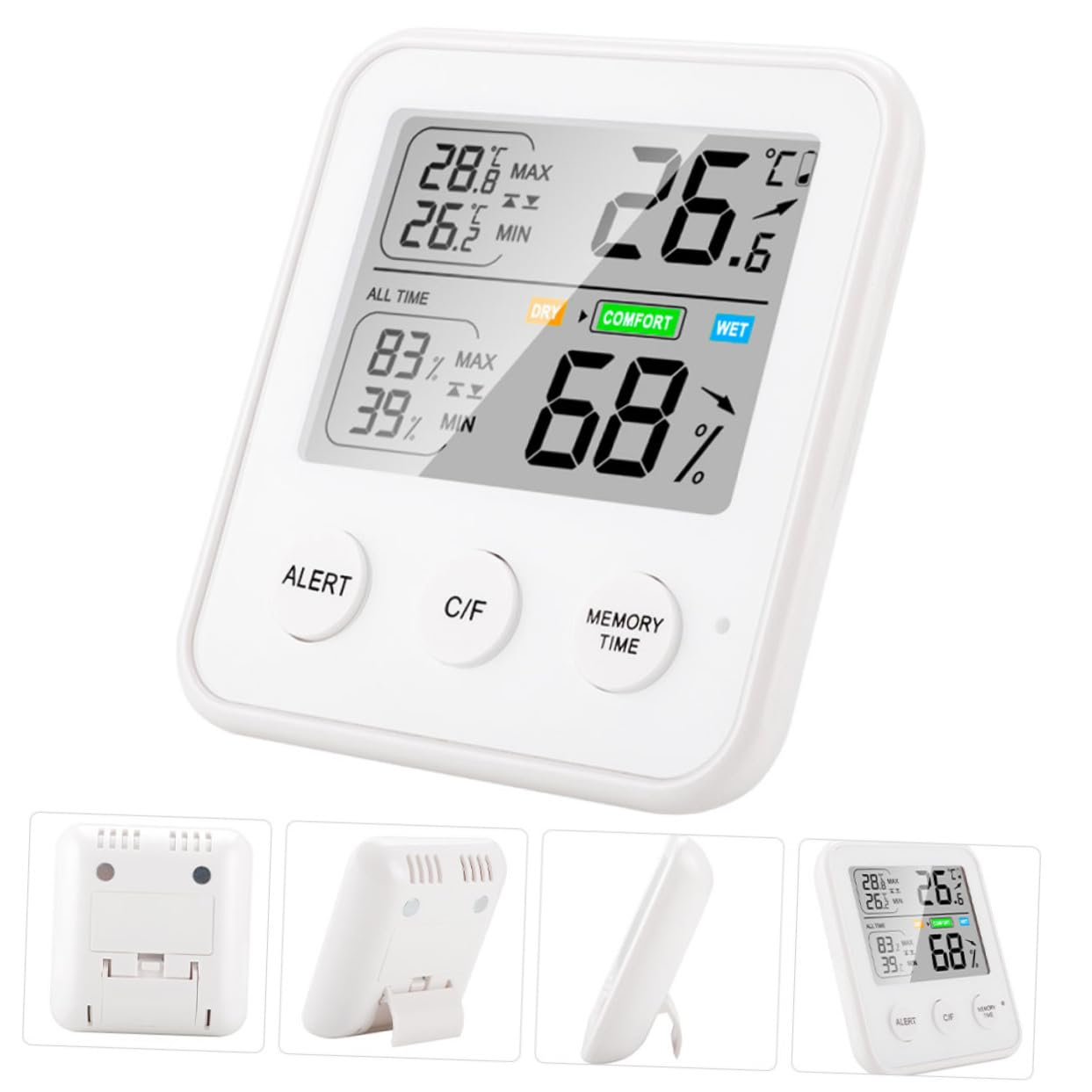 Mipcase Digital Temperature Humidity Monitor Indoor Hygrometer for Home and Baby Room High Precision Temperature Gauge Portable Electronic Humidity Measuring Gauge image number 3