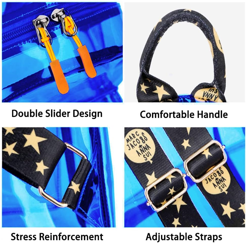 Heavy Duty Transparent Clear Backpack,Tinyat See through Clear Bag for School, Concerts, Sports, Travel and Daily Use image number 2