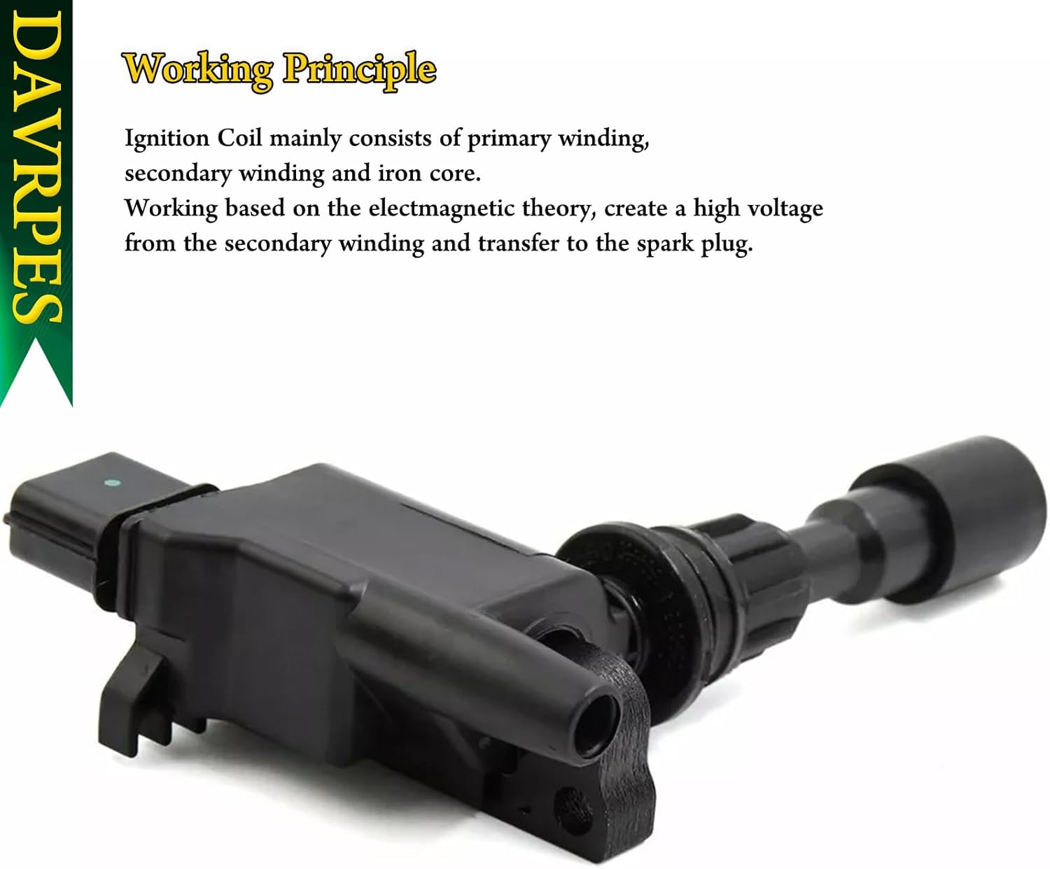 DAVRPES 2PCS ZL01-18-100 Ignition Coil for Mazda 323 BJ 1998-2003 1.6L, for Ford Laser 1998-2002 1.6L Replace#Uf408｜Bp6D-18100-A｜Zl01-18-100｜C1339｜Igc166｜Zl01-18-100B