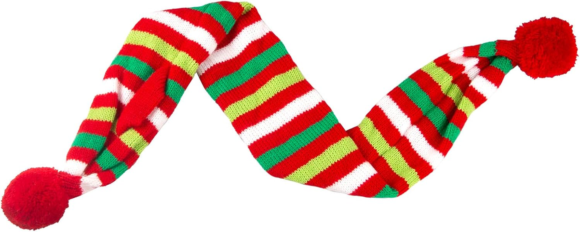 Christmas Pet Dog Scarf Bandana Red-White-Green Striped Knitted Neck Warmer Xmas Holiday Puppy Cat Costume Supplies image number 1