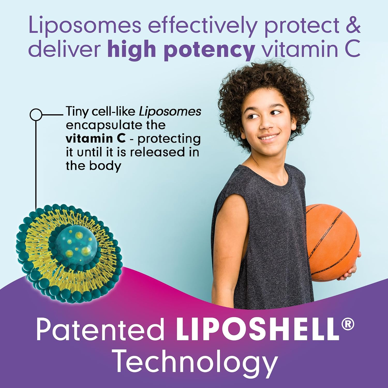 Lipo-Sachets Kids Liposomal Vitamin C - 500Mg per Serving for Children&rsquo;S Immune Support - Blackcurrant Flavour Vitamin C for Kids - High Absorption, No Added Sugar - 30 Packets image number 2
