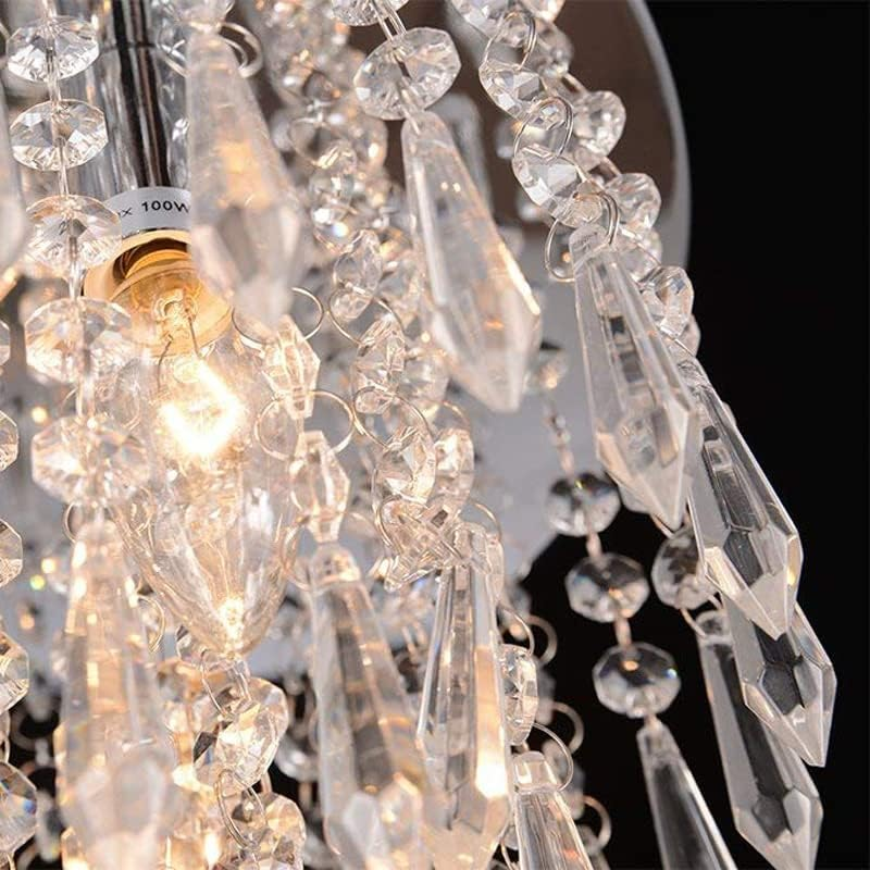 UOSR Modern Mini Crystal Chandelier LED D30*H30Cm Semi Flush Mount 3 Colors Lighting Kitchen Light Fixtures Crystal Ceiling Lamp Modern Decor for Bedrooms Living Room Dinning Rooms Hallway Kids Room image number 5