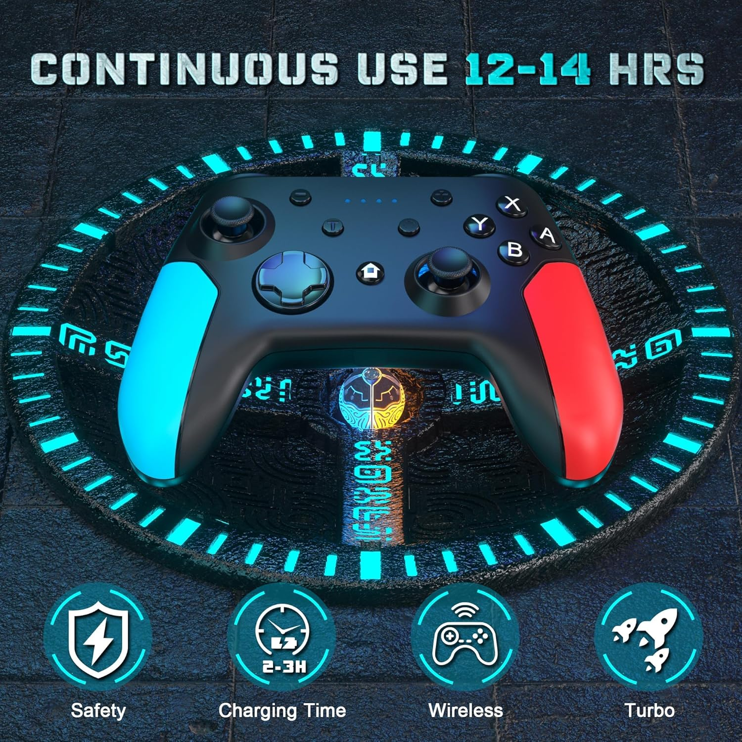 LTZEMOO for Switch Controller, Wireless Pro Controller Compatible with Nintendo Switch/Switch Lite/Switch OLED/PC Controller for Switch with Wake-Up, Turbo Vibration image number 3