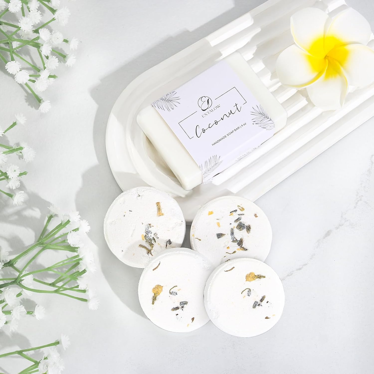 Spa Gifts for Women Bath and Body Gift Basket Mothers Day Gifts Coconut Lavender Home Spa Set Self Care Gift for Mom Sister Her Wife Birthday Gifts Spa Kit Care Package Thank You Gift image number 1