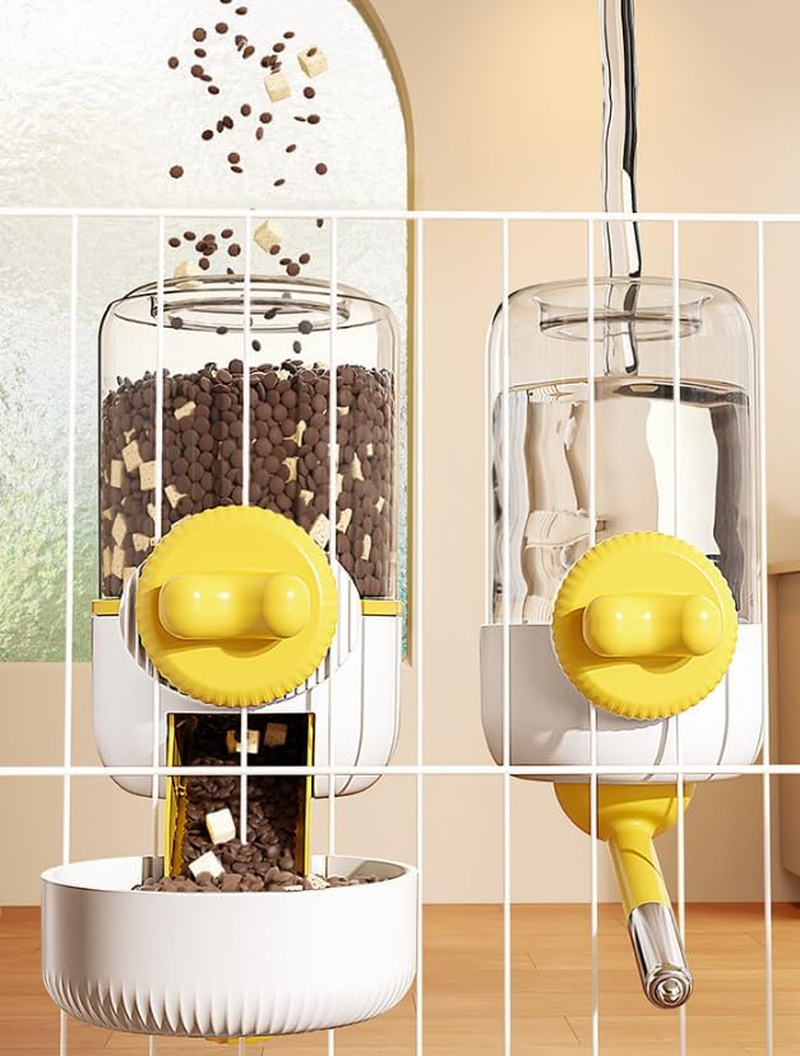 Pet Hanging Automatic Feeder and Waterer Set, Automatic Gravity Rabbit Feeding Station Waterer Set, Cage Cat Food Bowl Feeding Station for Puppy Kitten Chinchilla Hedgehog Guinea Pig Ferret image number 3