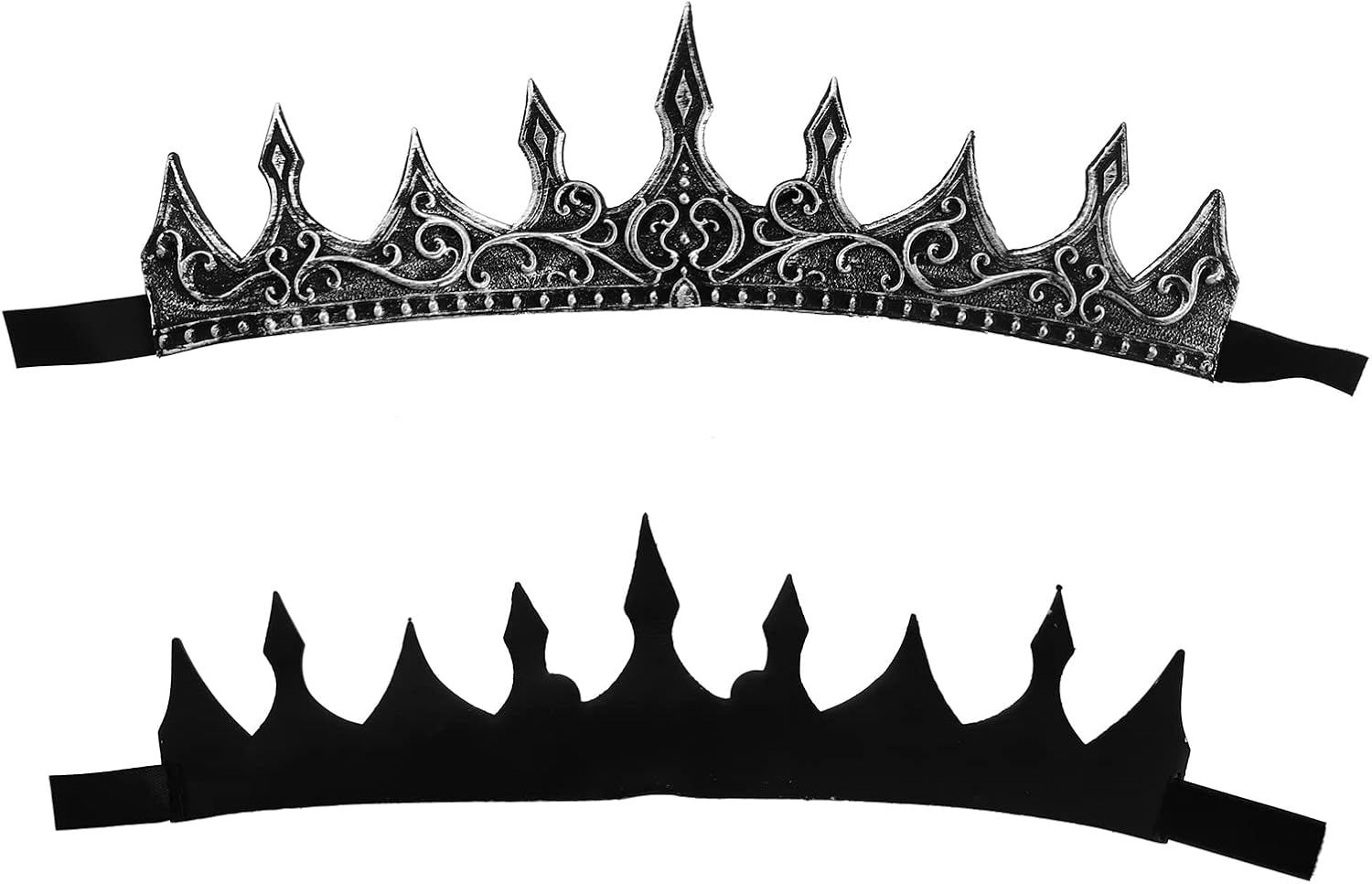 Liatunou Regal King'S Crown,Adjustable Royal Crown Prince Tiara,Medieval King Costume Accessories for Adult Kids - Gold image number 2