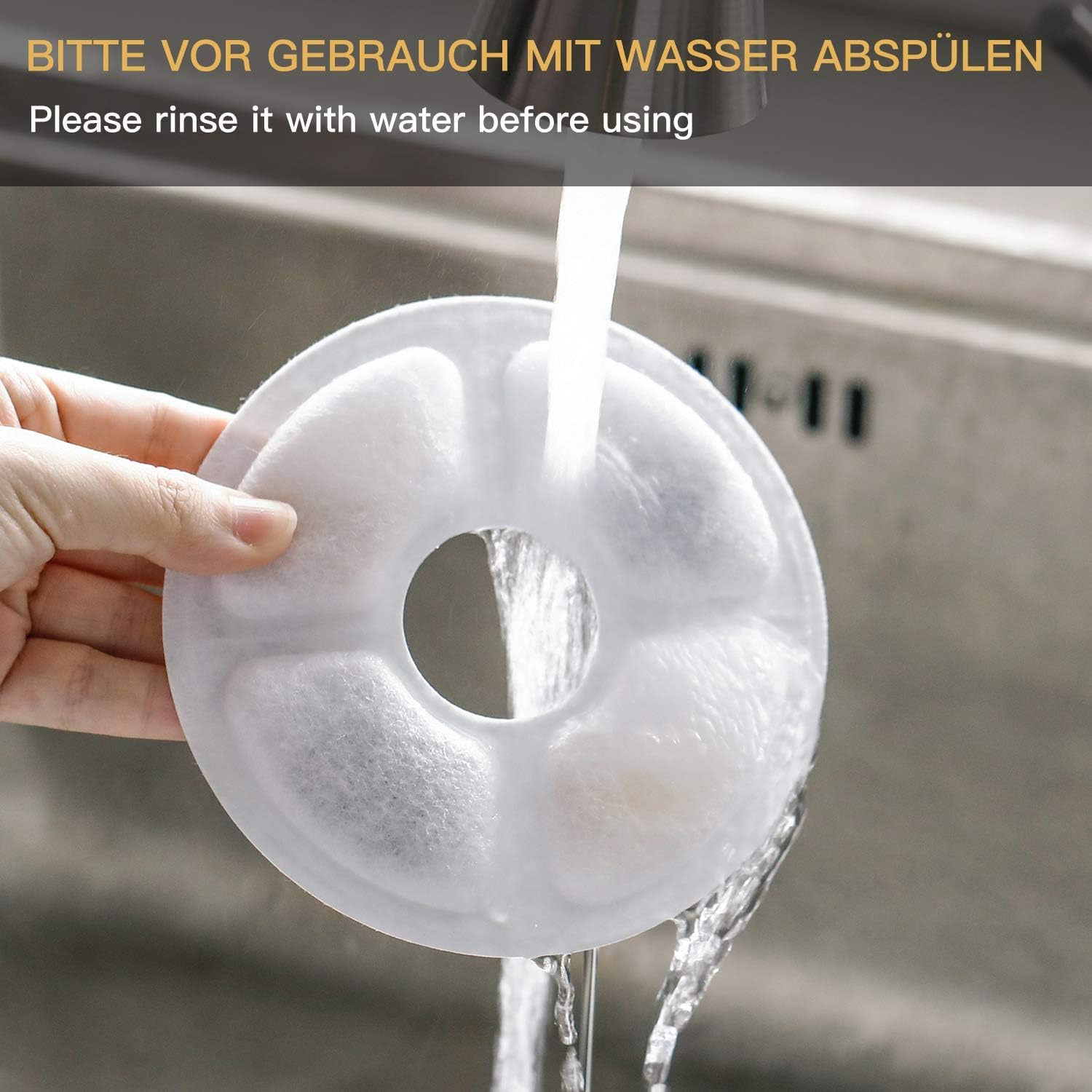 Toozey Cat Water Filter, 6 Cat Fountain Filters, Water Fountain for Cat Filter, Filters Contains Active Carbon and Ion Exchange Resin image number 1