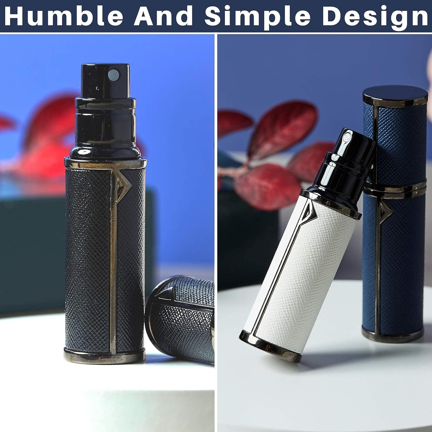 BRARIOS Refillable Portable Mini Perfume Atomiser for Travel, 5Ml Luxury Empty Leakproof Pump Perfume Spray Bottle Atomiser for Man and Woman (White(Bk)) image number 5