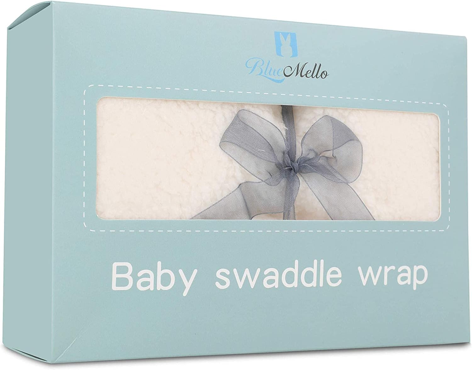 Bluemello Baby Swaddle Blanket | Ultra-Soft Plush Essential for Infants 0-6 Months | Receiving Swaddling Wrap White | Ideal Newborn Registry and Toddler Boy Accessories | Perfect Baby Girl Shower Gift image number 7