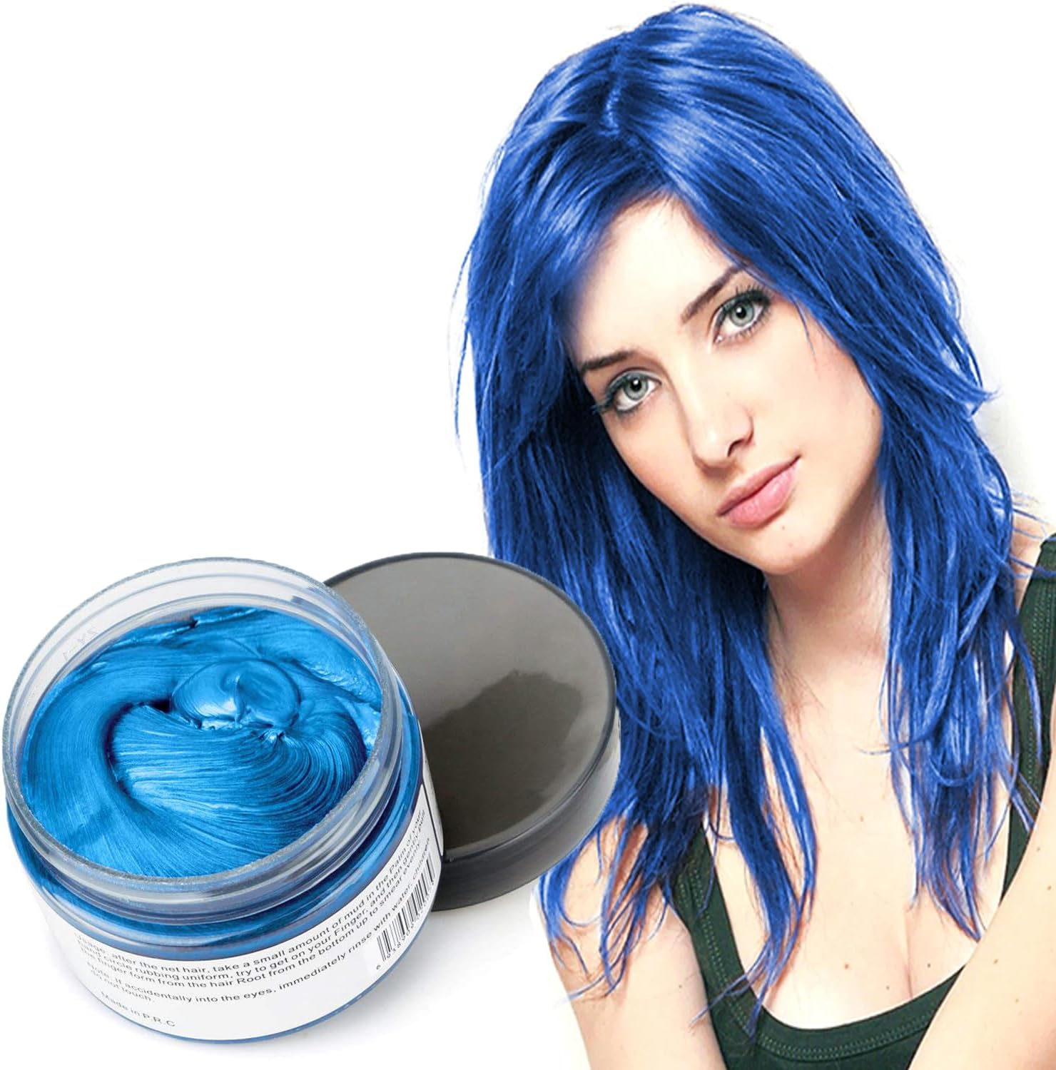 Mofajang Silver Grey Hair Color Wax, Natural Hairstyle Wax 4.23 Oz, Temporary Hairstyle Cream for Party, Cosplay, Halloween, Daily Use, Date, Clubbing (Silver Grey)