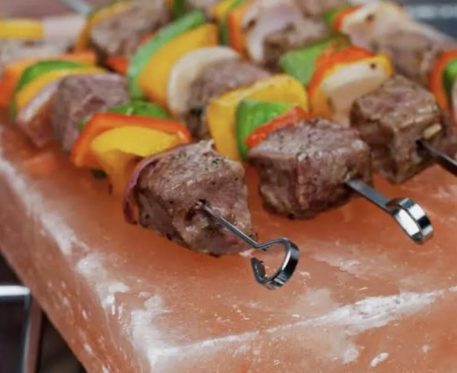 Himalayan Salt Plate Steel with Holder Set, Outdoor BBQ Himalayan Salt Block for Grilling Searing Chilling Cutting Seasoning & Serving image number 3