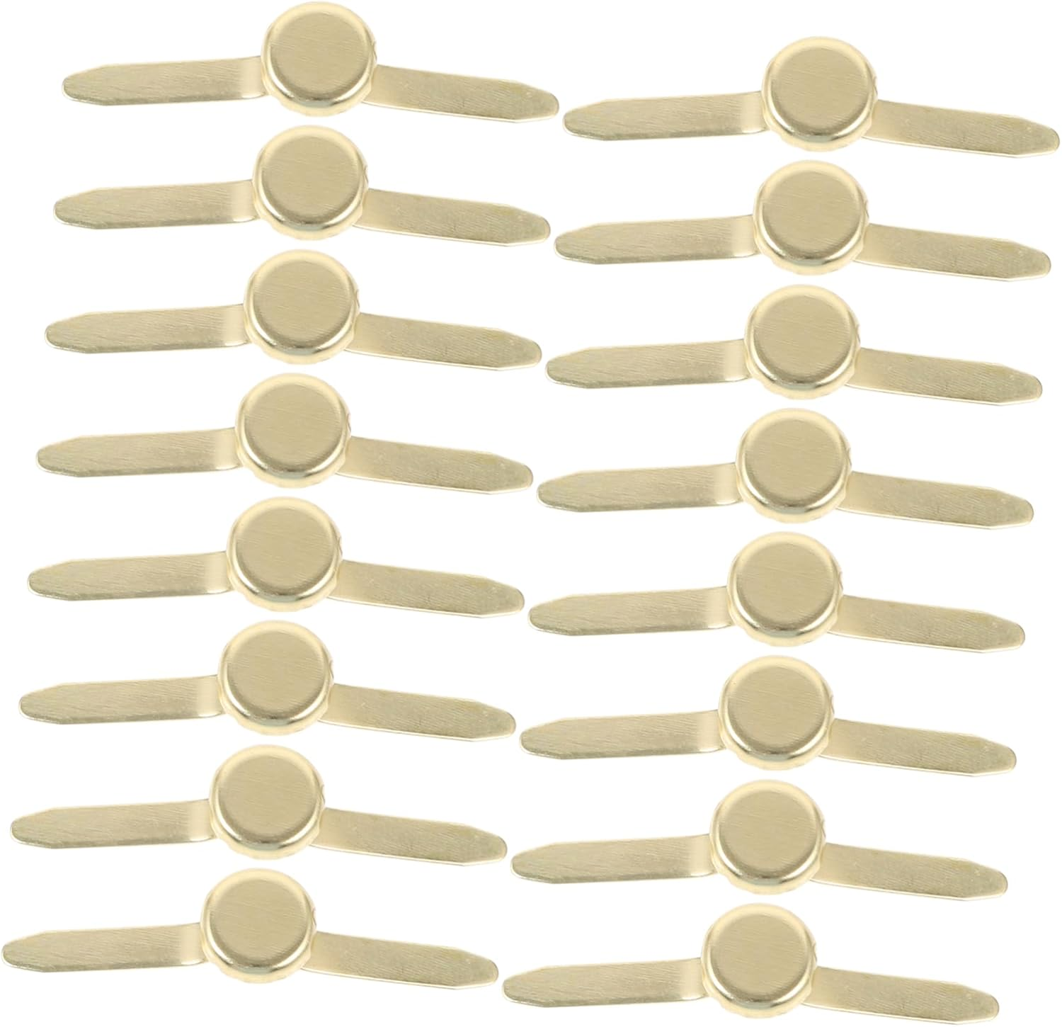 LALAFINA 50Pcs Double-Leg Brads Metal Fasteners for Crafts Scrapbooking and Handicrafts Easy to Use Decorative Nails for Boys and Girls and Adults