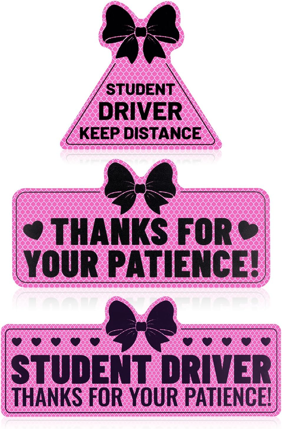 3Pcs Magnet Student Driver Signs, Thanks for Your Patience Student Driver Sign Student Driver Sticker for New Student Drivers