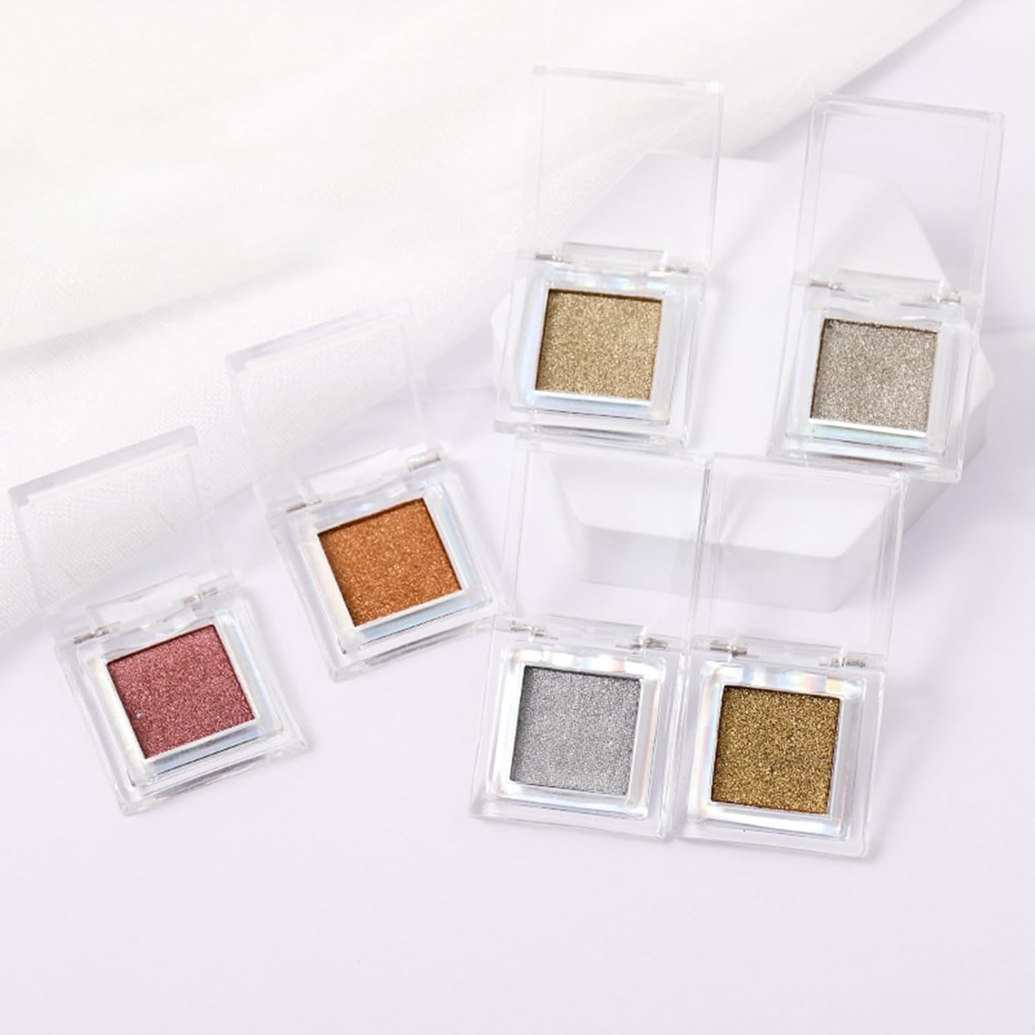 Enmart 6 Colors Nail Glitter Powder, Polish Pigment Chrome Powder Dust, Solid Chrome Pigment Magic Mirror Effect Nail Art Pressed Powder for Women Girl Nail Art Decorations Manicure Accessories image number 6