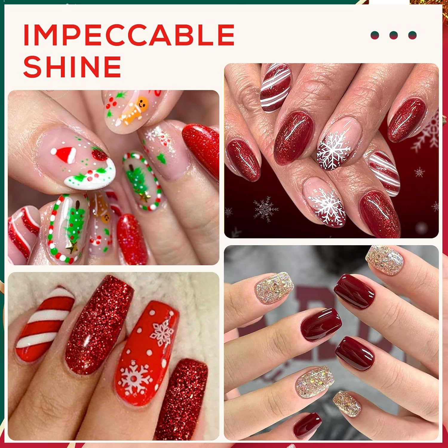 6-Piece Red Nail Polish Set - Gentle and Long-Lasting Water-Based Nail Polish - No UV Nail Polish for DIY Nail Art Manicure at Home, Vegan and Cruelty-Free, Regular Colour Polish (RED) image number 6