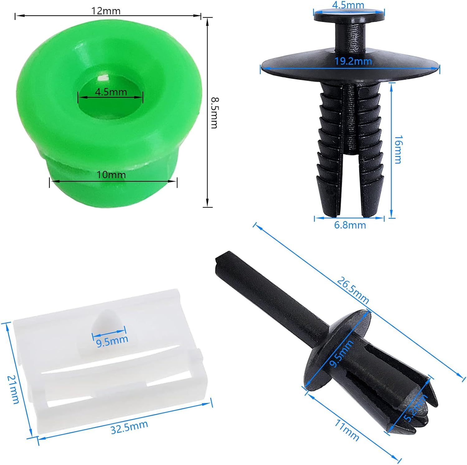 20 Sets Side Skirts Clips Trim Strips Compatible with BMW 3Er E32/E36/ E46/ E90/ E91 51711932996/5111874185 image number 2