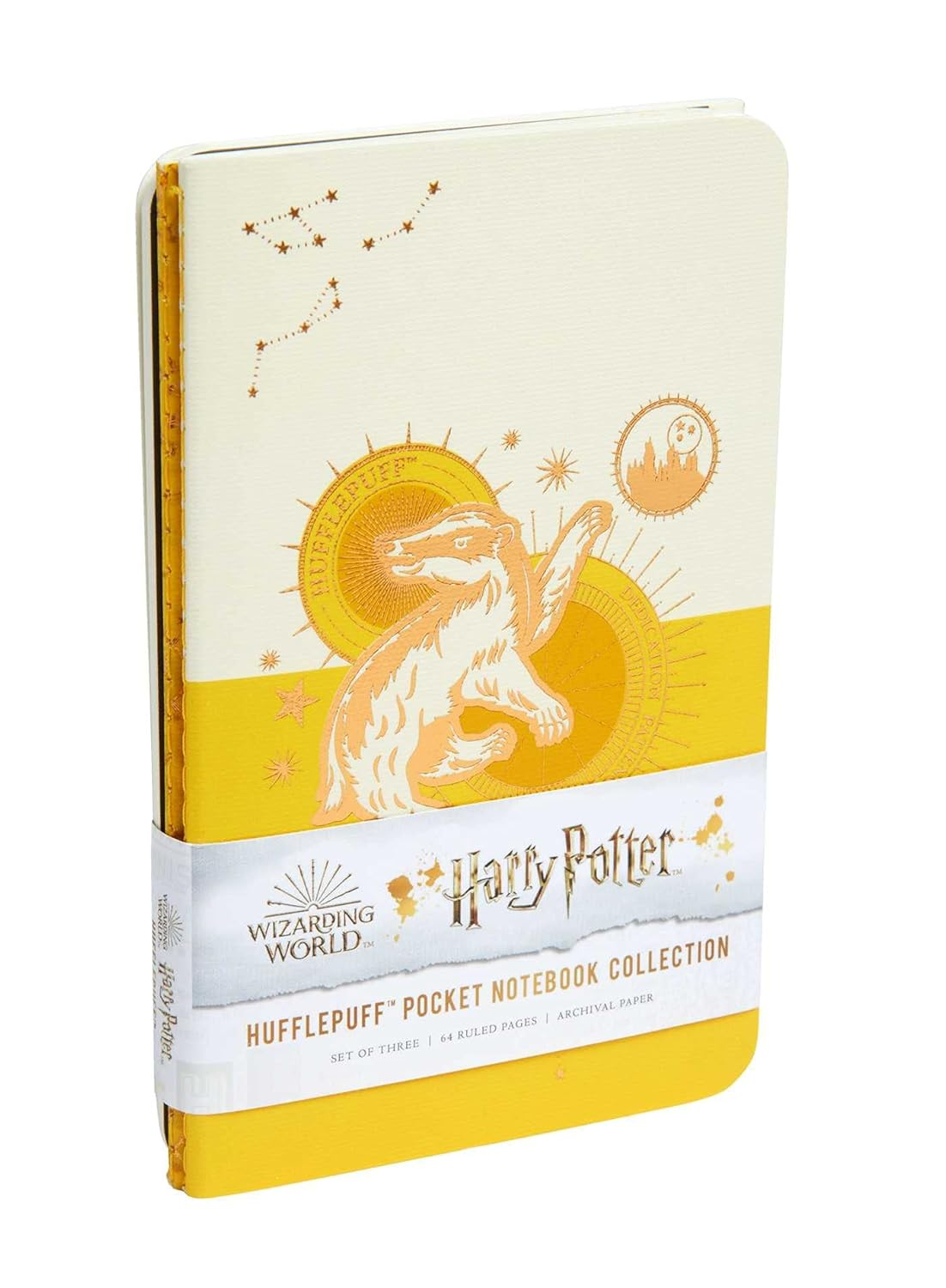 Harry Potter: Hufflepuff Constellation Sewn Pocket Notebook Collection: Set of 3 image number 1