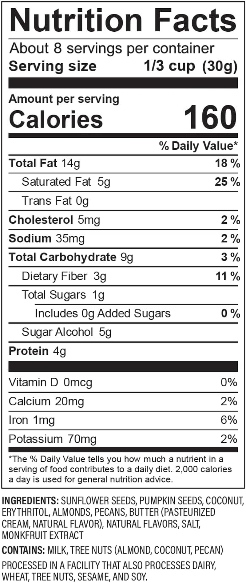 Nutrail Nut Granola Cereal, Honey Nut, No Sugar Added, Keto, Low Carb, Gluten Free, Grain Free, Healthy Breakfast 8 Oz. 3 Count image number 2