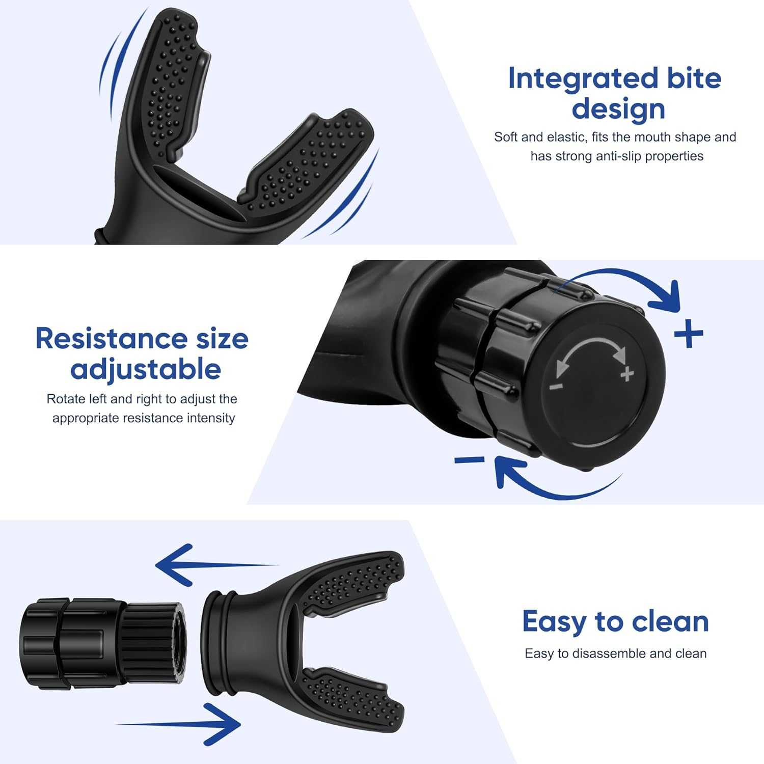 Portable Muscle Trainer, Exercise Trainer with Resistance Adjustable, Easy to Clean and Use, Improve Strength and Endurance（Black） image number 6