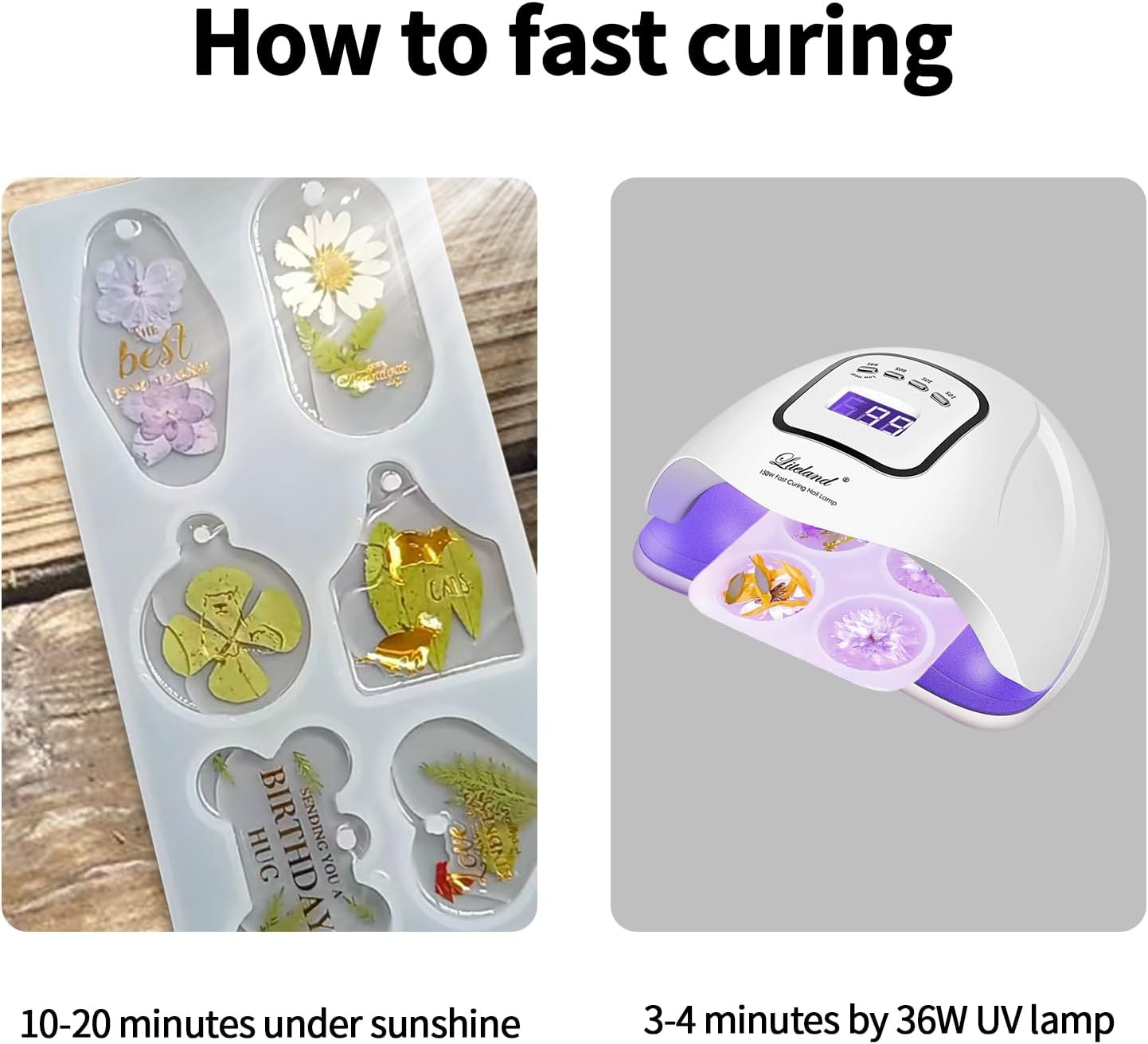 UV Resin 200G - Upgraded Hard Type Crystal Clear Ultraviolet Curing UV Epoxy Resin for Craft Jewelry Making image number 6