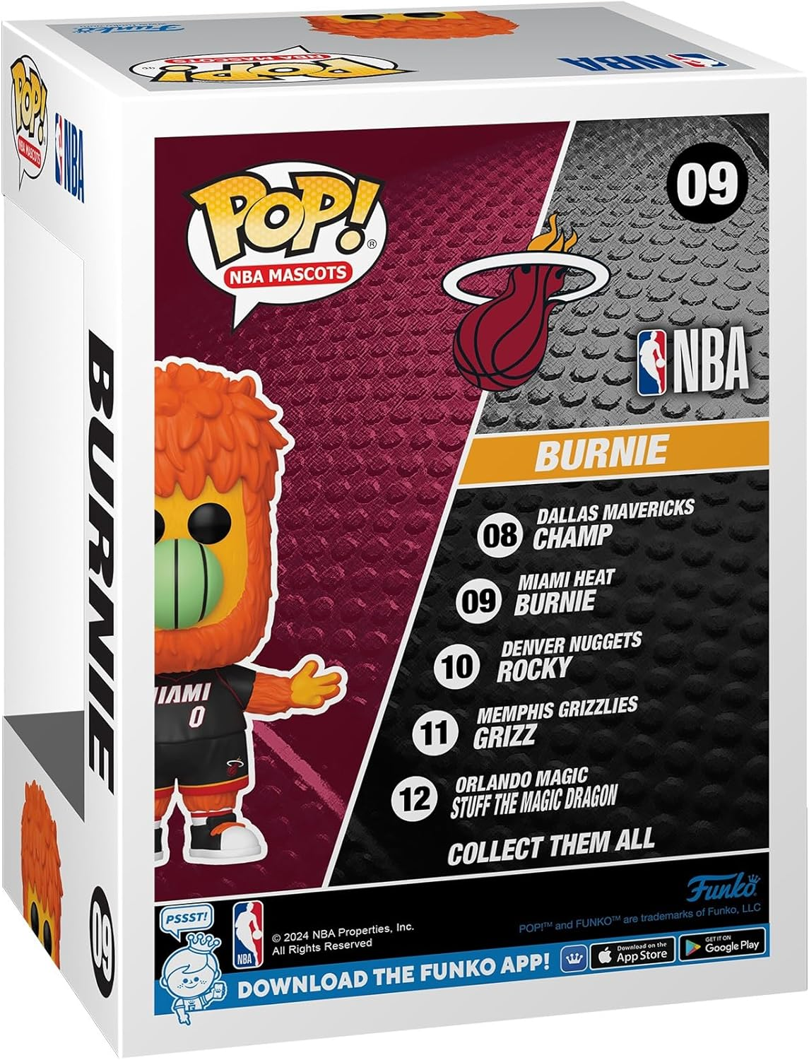 FUNKO POP! NBA: Mascots - Miami - Burnie image number 3