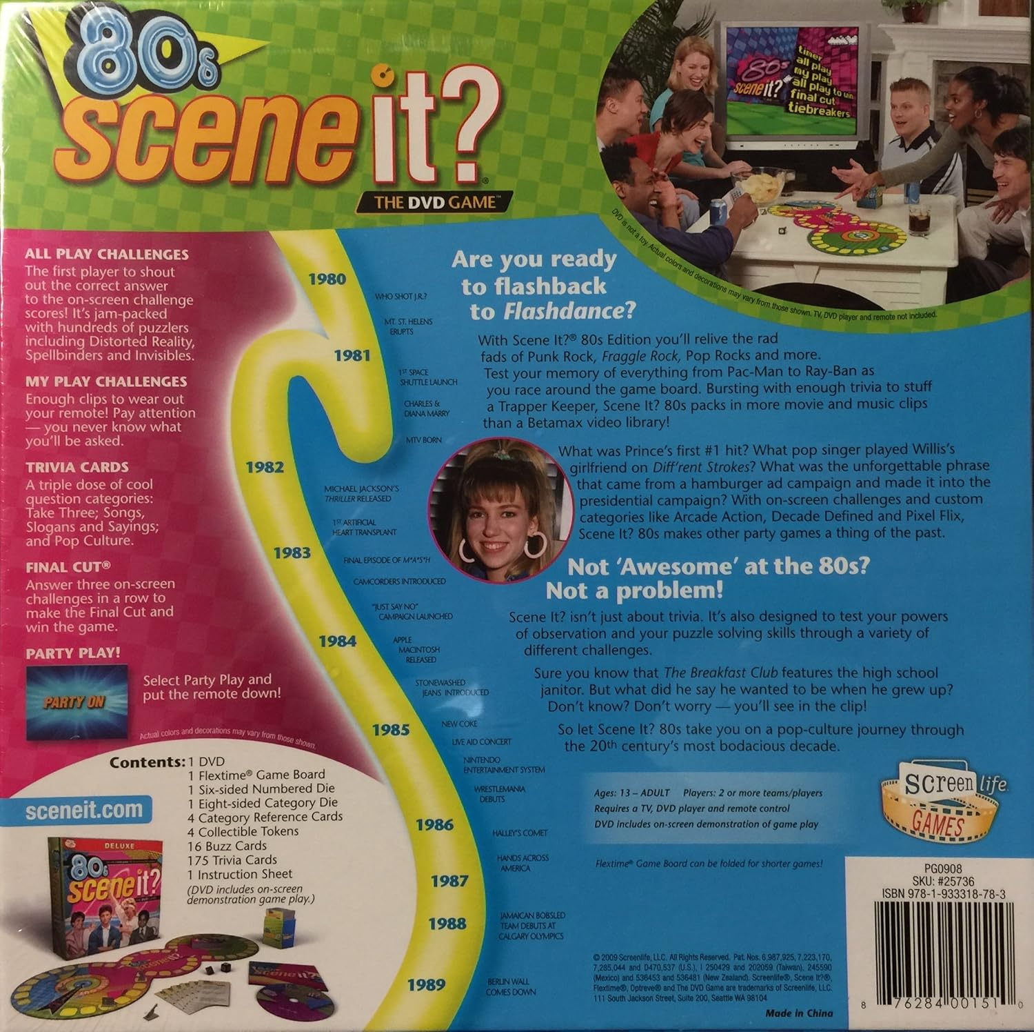 80'S Scene It? the Deluxe DVD Trivia Game by Screenlife