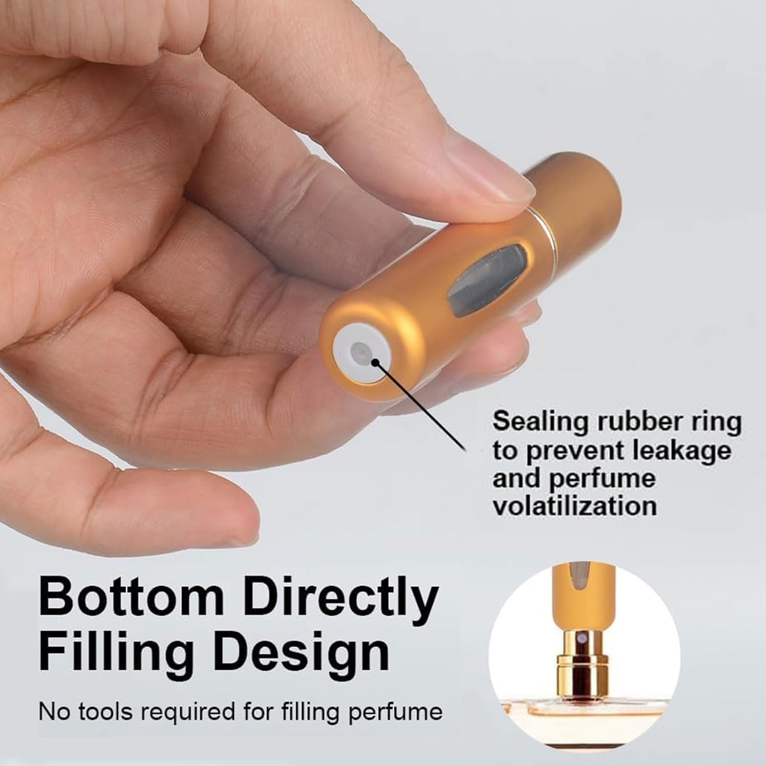 MYTOAU 10 PCS Mini Perfume Atomizer Bottles and 24PCS Classified Label Sticker,Portable Size Spray Container,5Ml Refillable Travel Bottle,Refillable Pump for Traveling and Outgoing