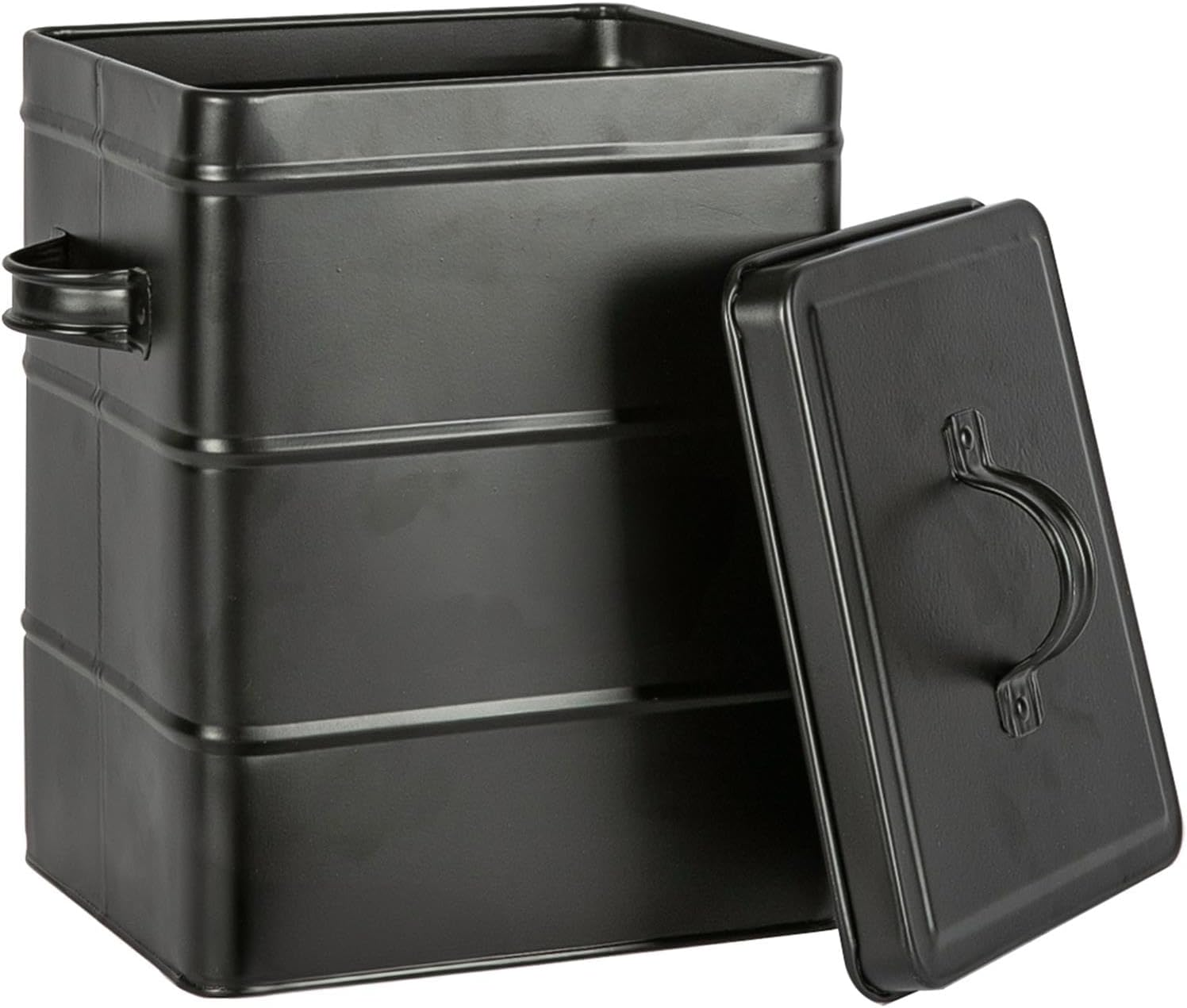 Harbour Housewares Vintage 5.5L Biscuit Tin with Labels - Black - Metal Kitchen Biscuit Barrel Box Storage Bin Canister Cookie Jar Caddy Container image number 1