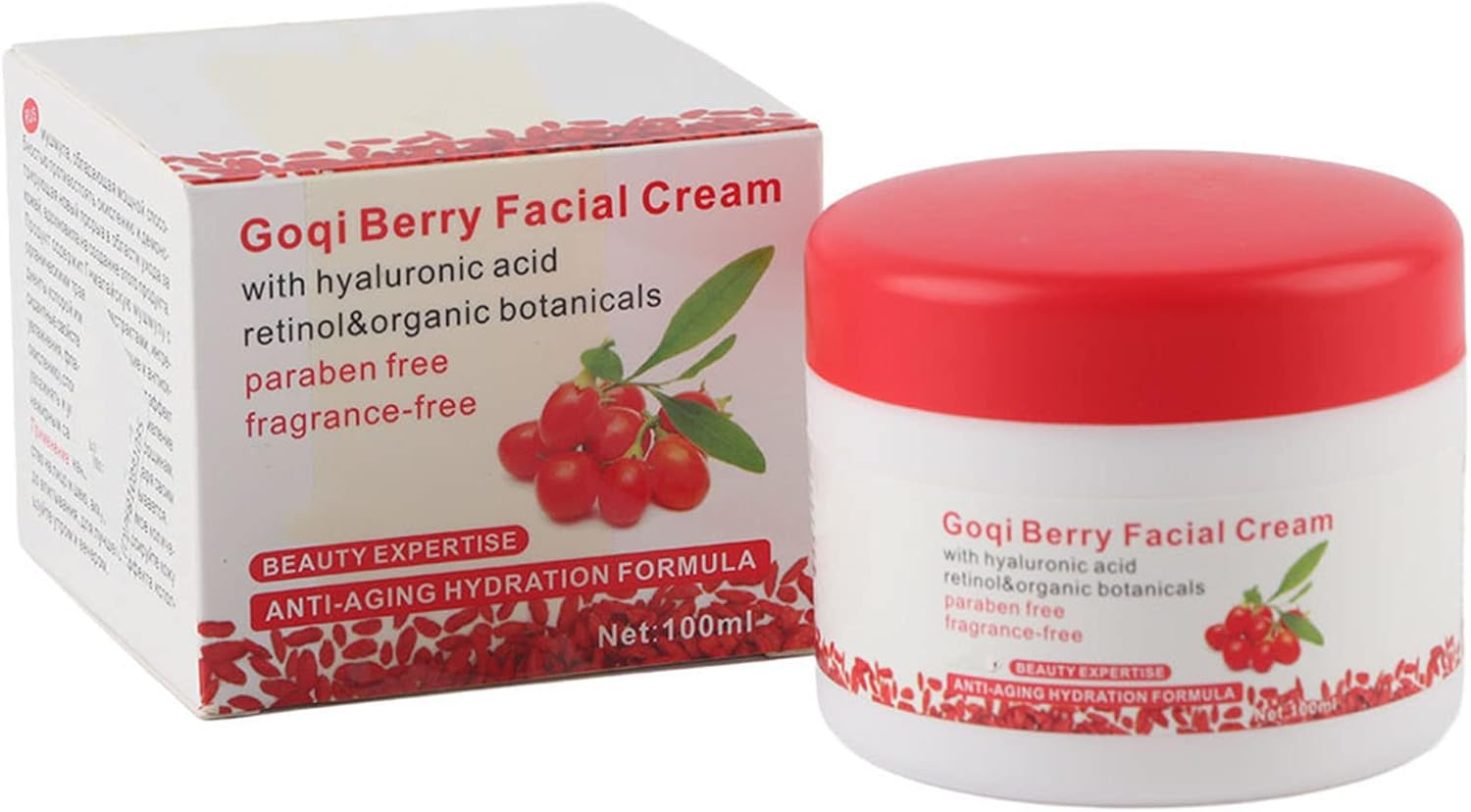 Berry Face Cream, Antioxidant Face Moisturizer Goji Cream Revitalizing anti Wrinkle Cream Fashion Goqi Berries anti Aging for All Skin Types image number 1