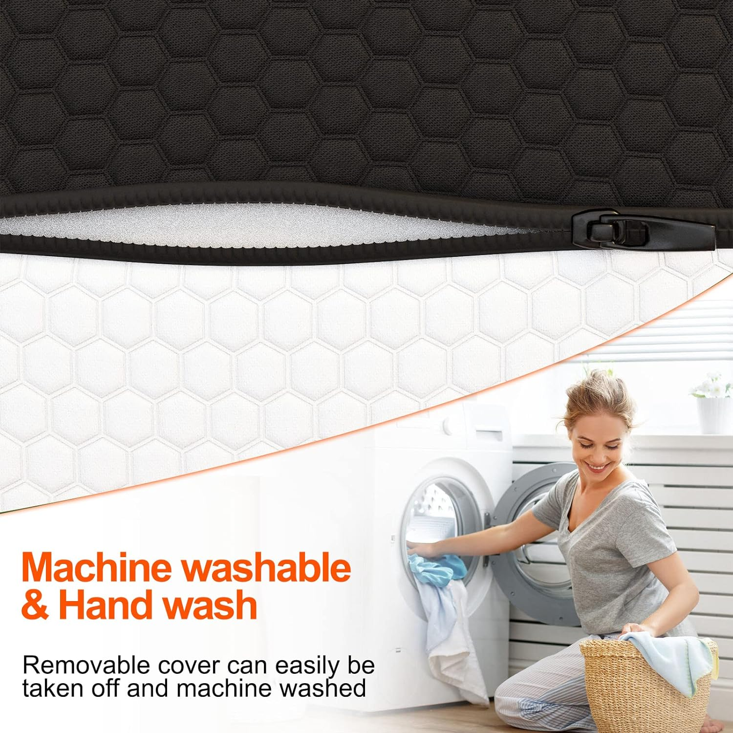 Duchess Gel Memory Foam Mattress Advanced Cooling Technology with Thermal Gel Layer Three-Layer Support System Dual-Sided Flippable Design (Firm & Medium Soft) Includes 1 Pillow (Queen) image number 3