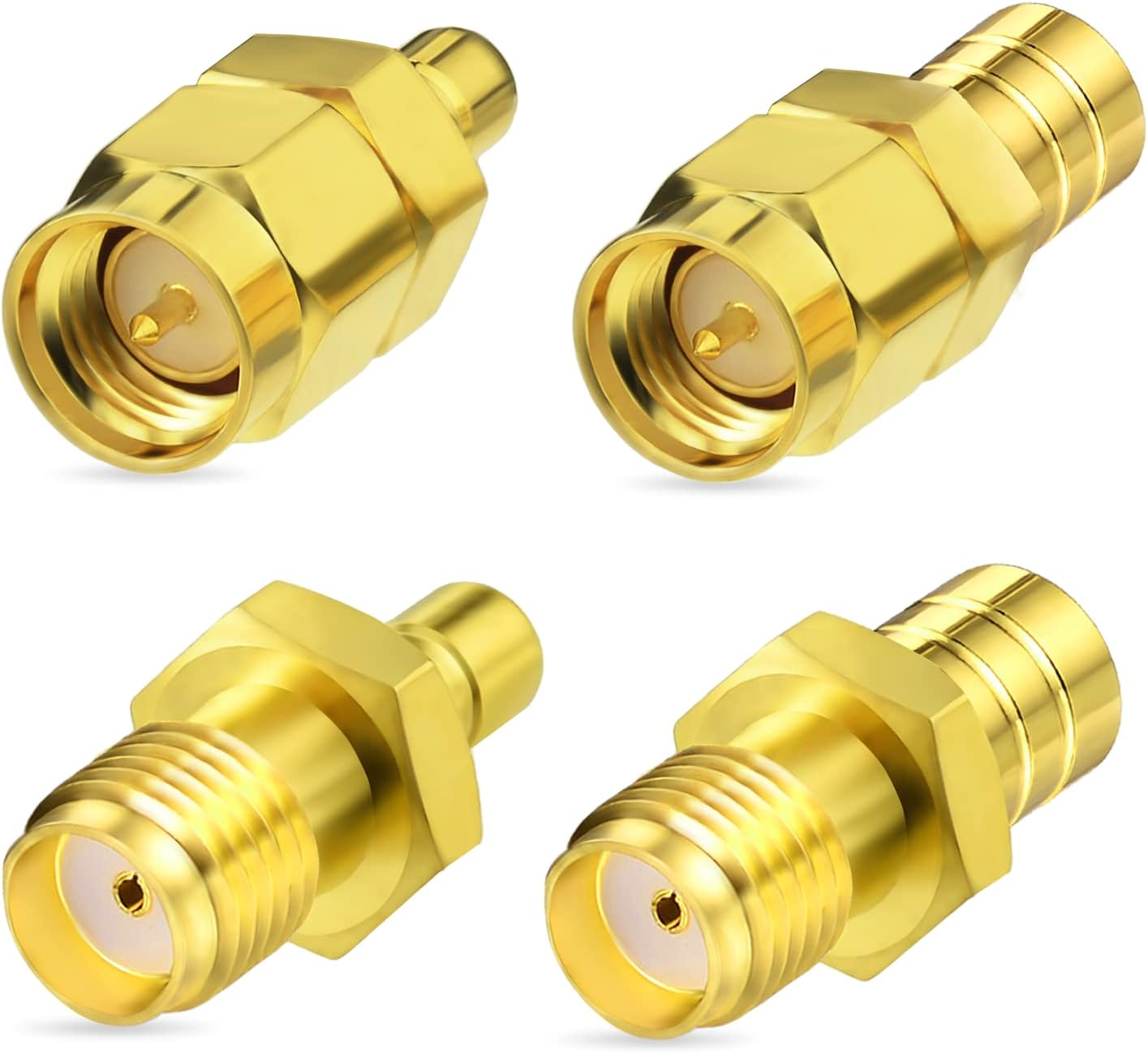 Bingfu DAB Aerial Adapter SMA Adapter to SMB Connector RF Converter Set 4 Kit for DAB Car Radio Alpine Pioneer Clarion image number 2