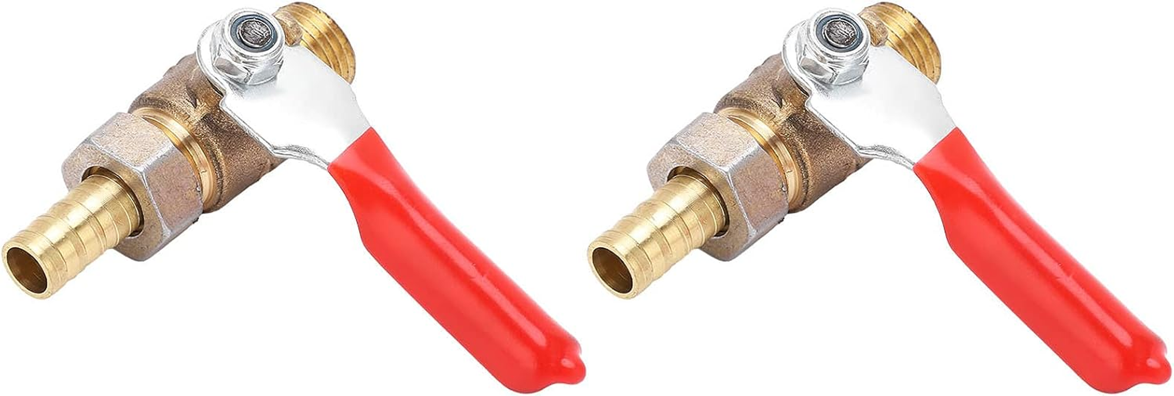 2 Pcs Shut off Valve, 1/4In Thread Connection Ball Valve, Brass with Air Nozzle for Air Compressor Accessories