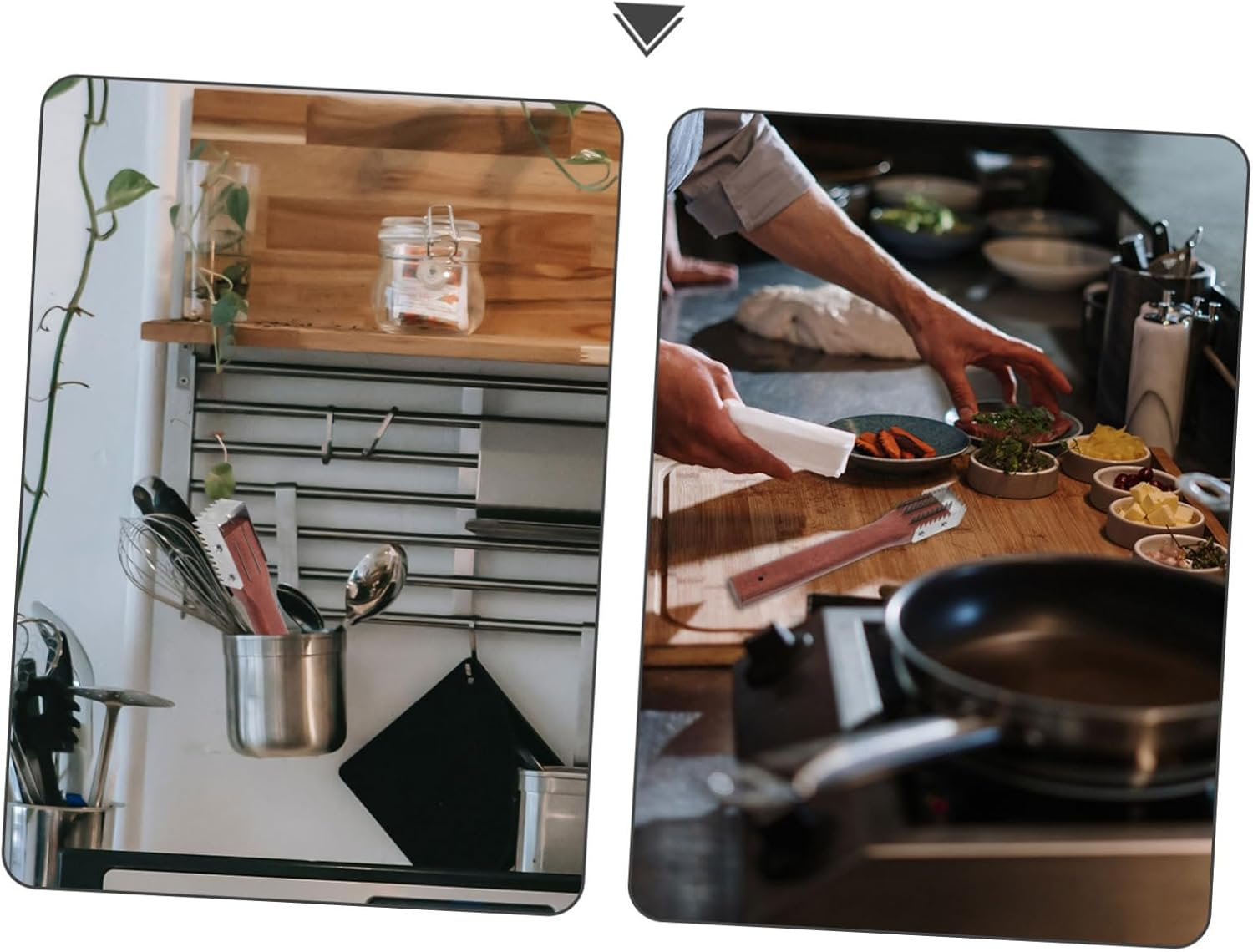 SHOWERORO 2Pcs Red Wooden Fish Scale Scrapers Easy to Remove Scales Safe for Hands Lightweight Portable Fish Removers for Home Restaurant image number 3