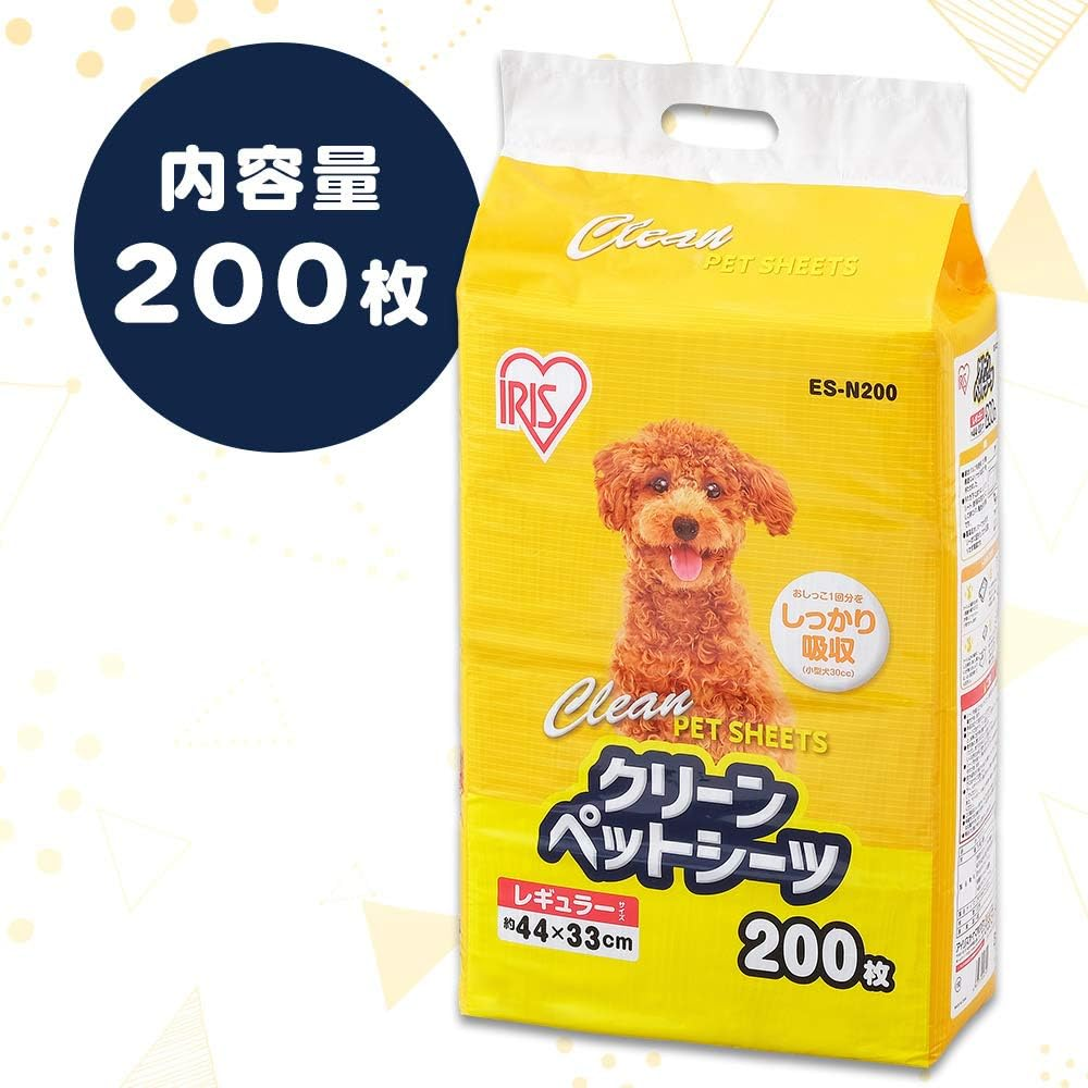 Iris Ohyama Pet Sheets, Ultra-Thin, Disposable 1 Time, Antibacterial, Deodorizing, Small Dogs, Regular, 200 Sheets image number 5