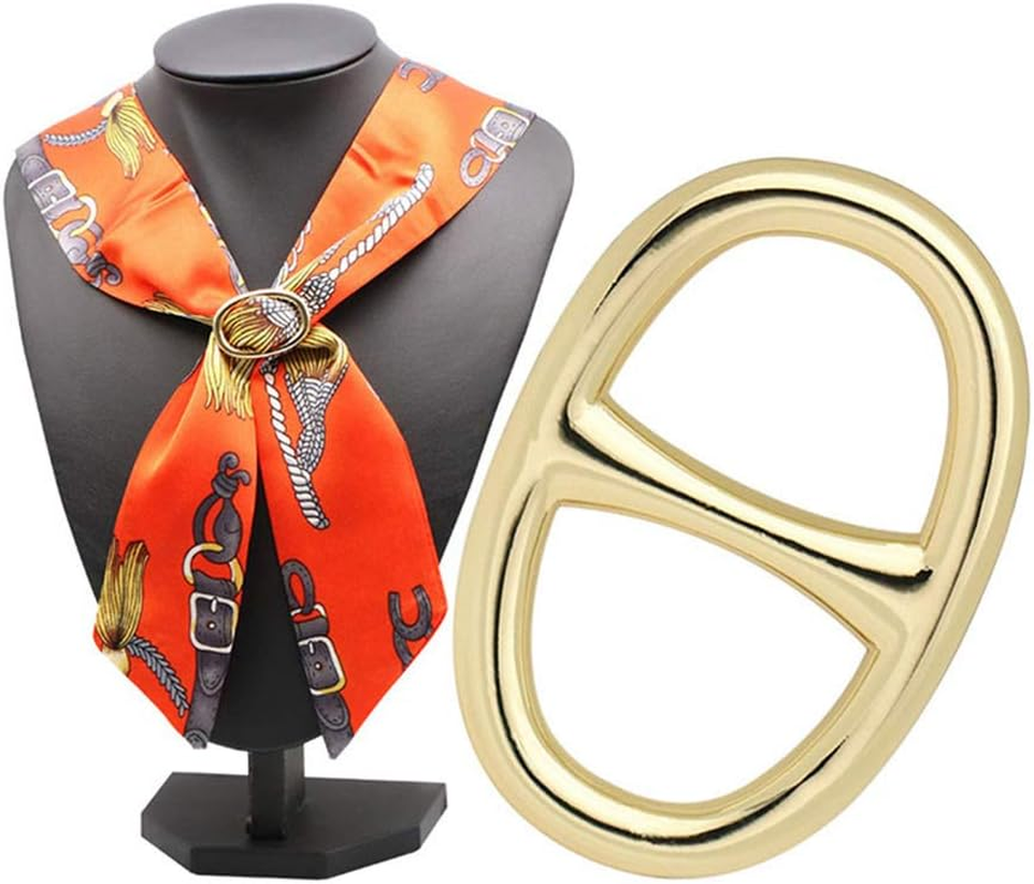 Oval Silk Scarf Clip Metallic Scarf Buckle Scarf Ring Silk Clasp Ring