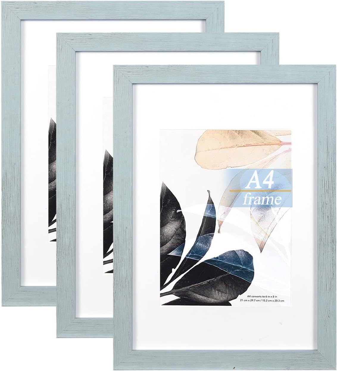 White Wooden 6X4 Inch Picture Photo Frame, Set of 4,15X10 Inch Photo Framefreestanding and Wall Mountable