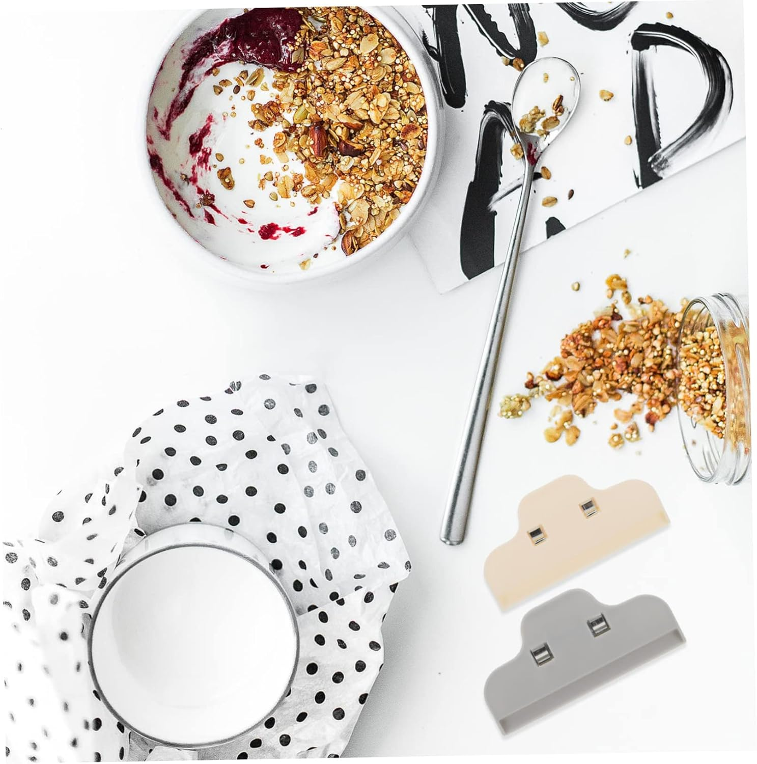 HAKIDZEL 10Pcs Plastic Sealing Tools Snack Bag Clips Food Storage Bag Clips Magnetic Food Kitchen Organisation image number 5