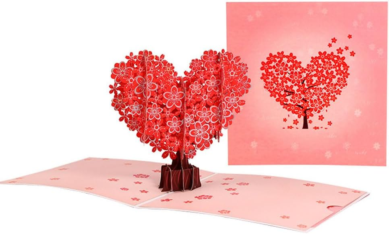 3D Floral Pop up Card and Envelope,Unique Pop up Greeting Card for Birthday, Christmas, New Year, Anniversary, Valentine, Wedding, Graduation (Cherry Blossom)