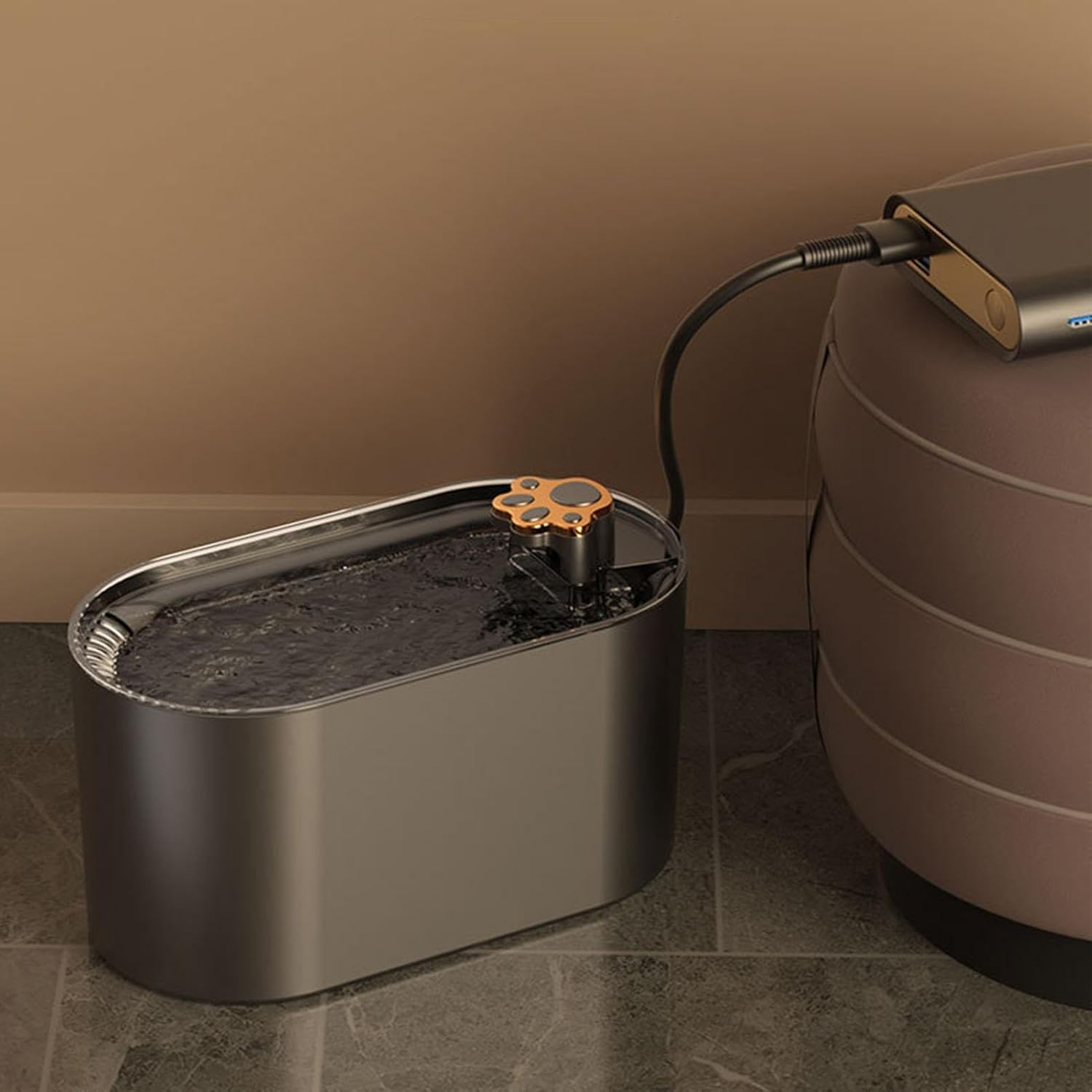 Pet Water Fountain,Dog Water Fountain Pet Water Dispenser | 3 Layers Filtration Dog Water Fountain, 3L Cat Drinking Fountains for Dogs, Pets, Cats image number 2