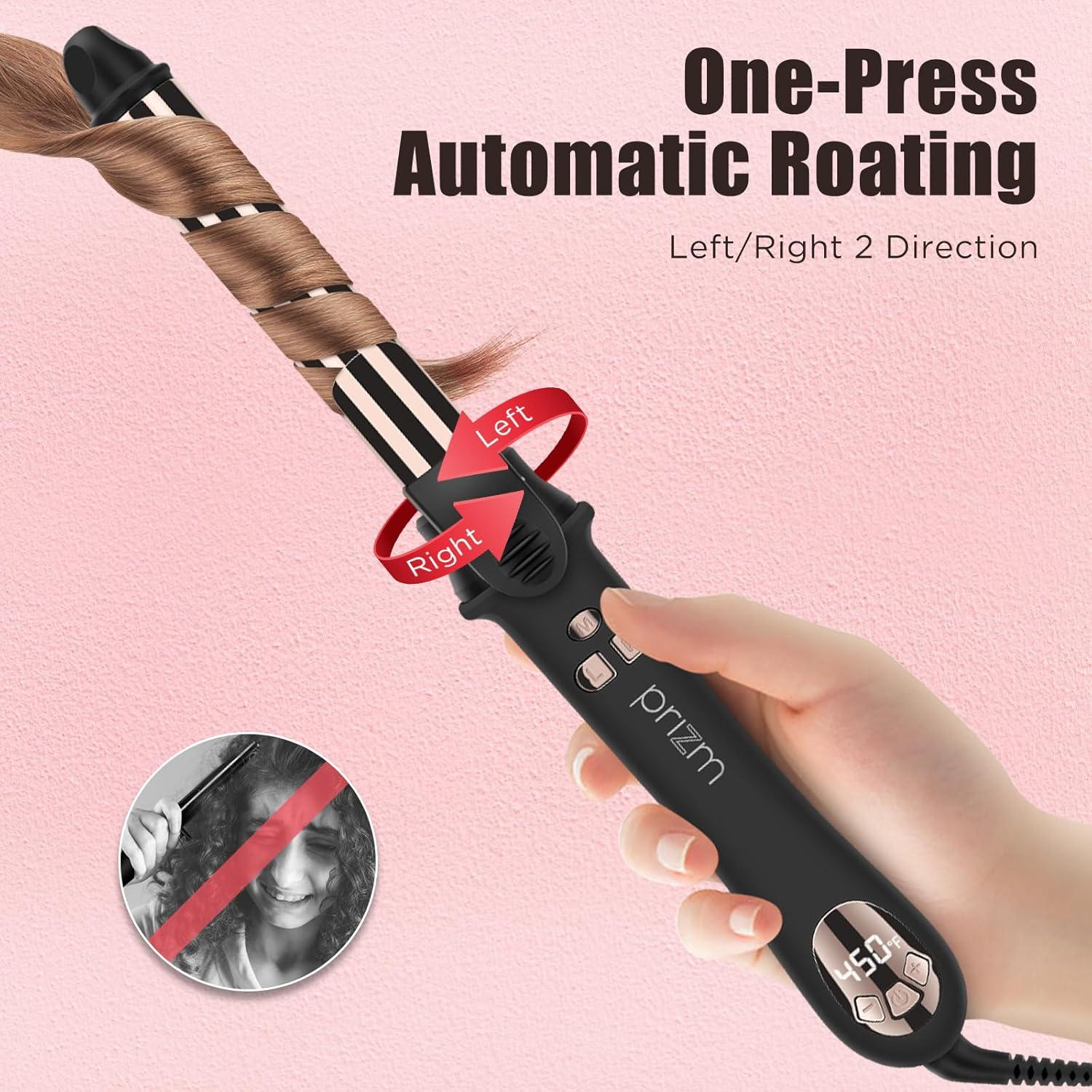 Prizm Automatic Rotating Curling Wand 25MM image number 2