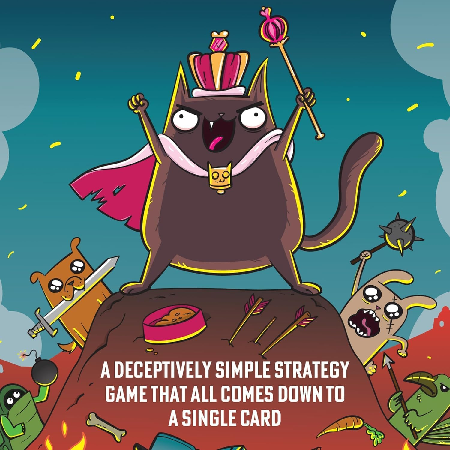 Exploding Kittens | Power Hungry Pets in Collectible Tin | 2-6 Players - Ages 7+ - 15 Mins | Strategic and Simple Card Game - Party Game, Family Game Night, Kid and Adult Card Game