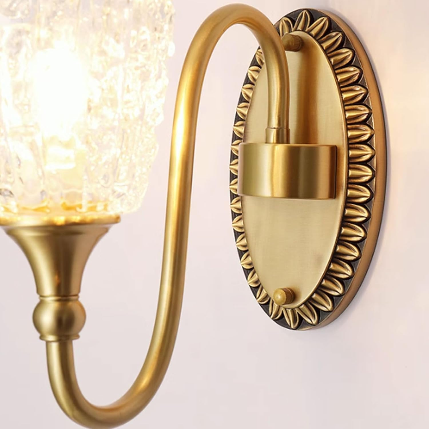 Wall Mount Sconces Wall Lamp with Water Glass Wall Lamp Retro Bathroom Lighting Fixtures Suitable for Bedroom Living Room Wall Lighting