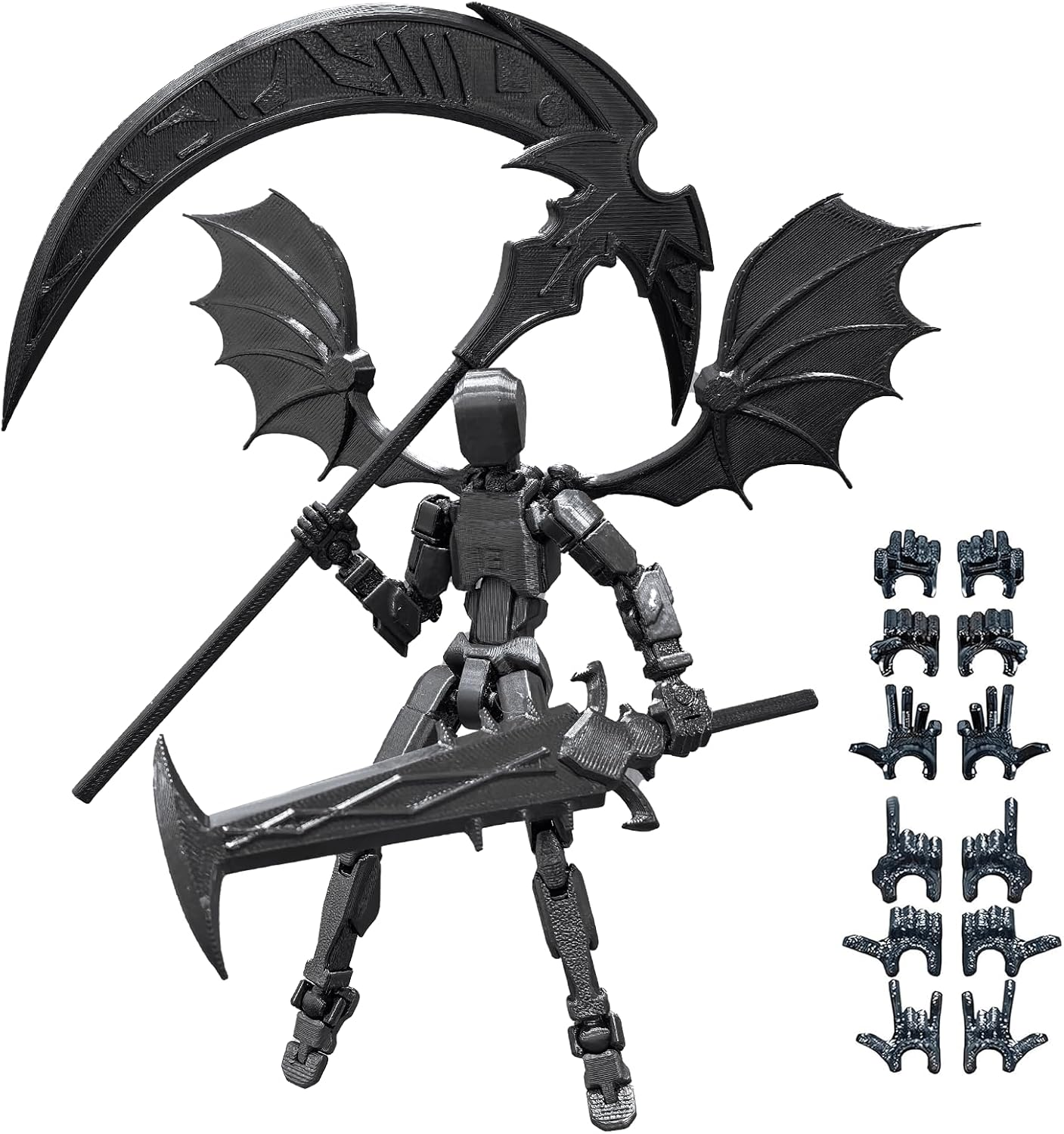 Lucky 13 Action Figures (Assembly Completed) T13 Action Figure Set,3D Printed Robot 13 Action Figure, Dummy 13 Set, for Collectors Desktop Decorations, Red