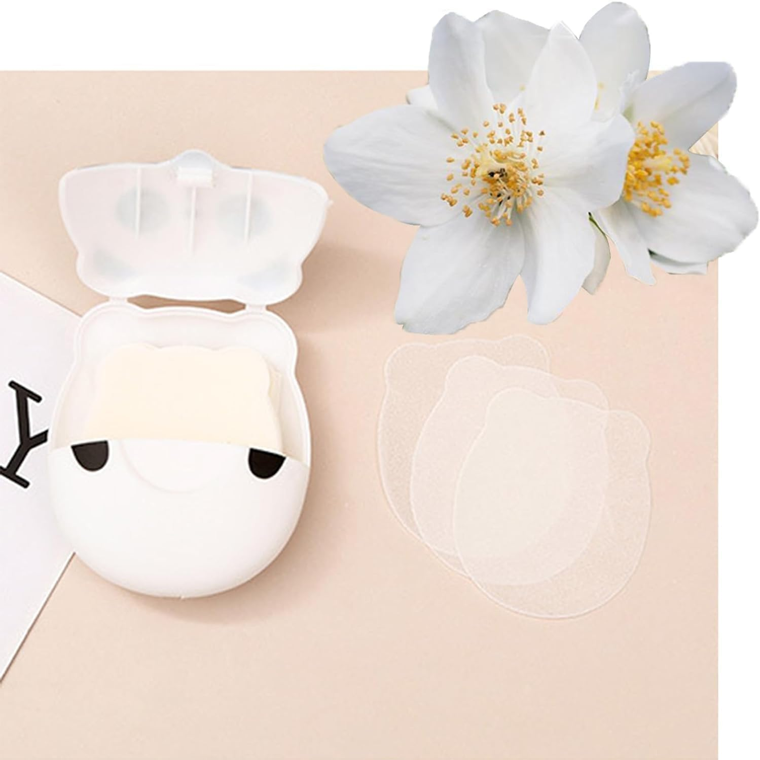 1Pc Cute Panda Portable Soap Sheets,Mini Travel Soap Paper Sheets Disposable Water Soluble Hand Washing Bath Scented Paper Soap for Outdoor Foaming Paper Travel,Soap Shampoo,Personal Care image number 6